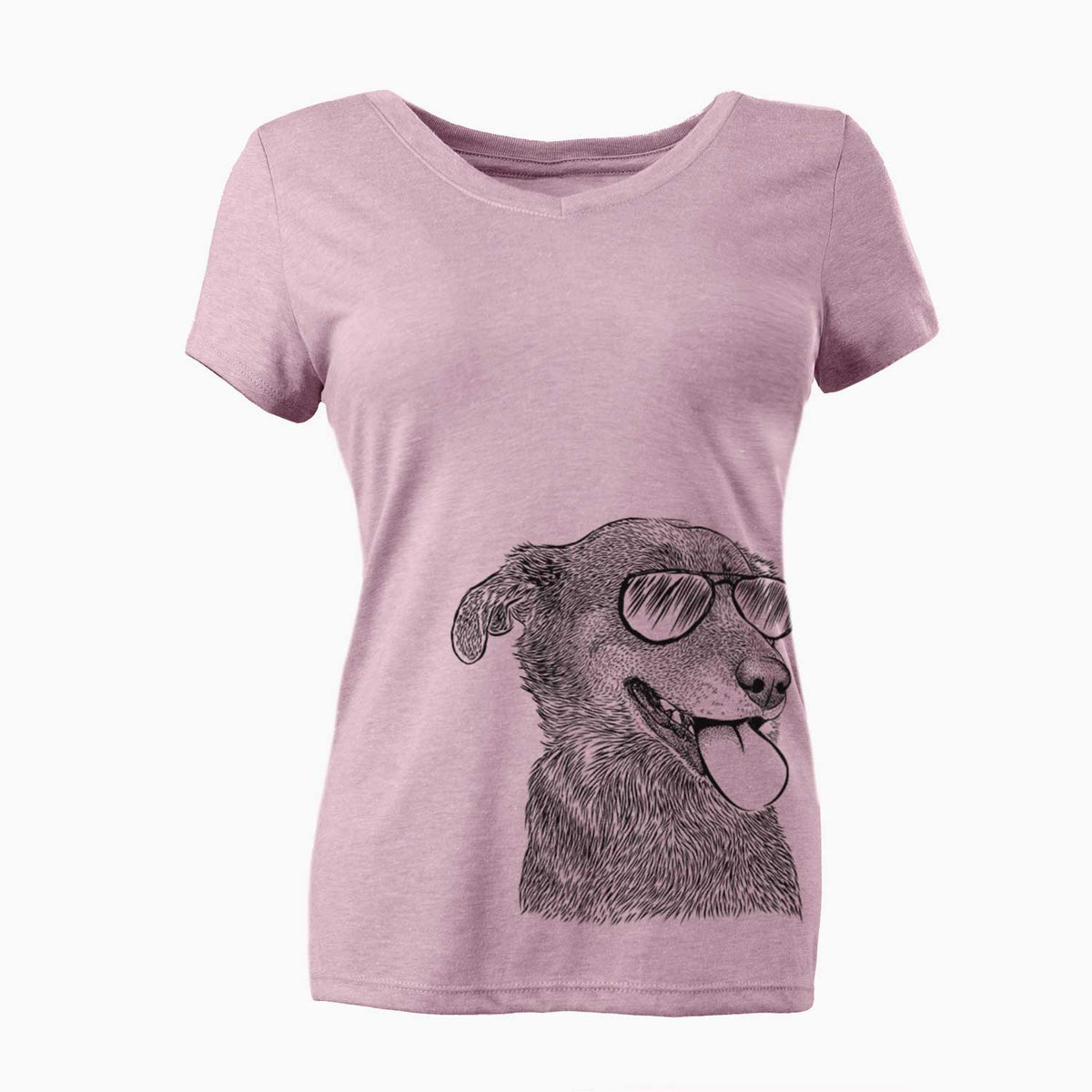 Aviator Daisy the Australian Shepherd Mix - Women's V-neck Shirt
