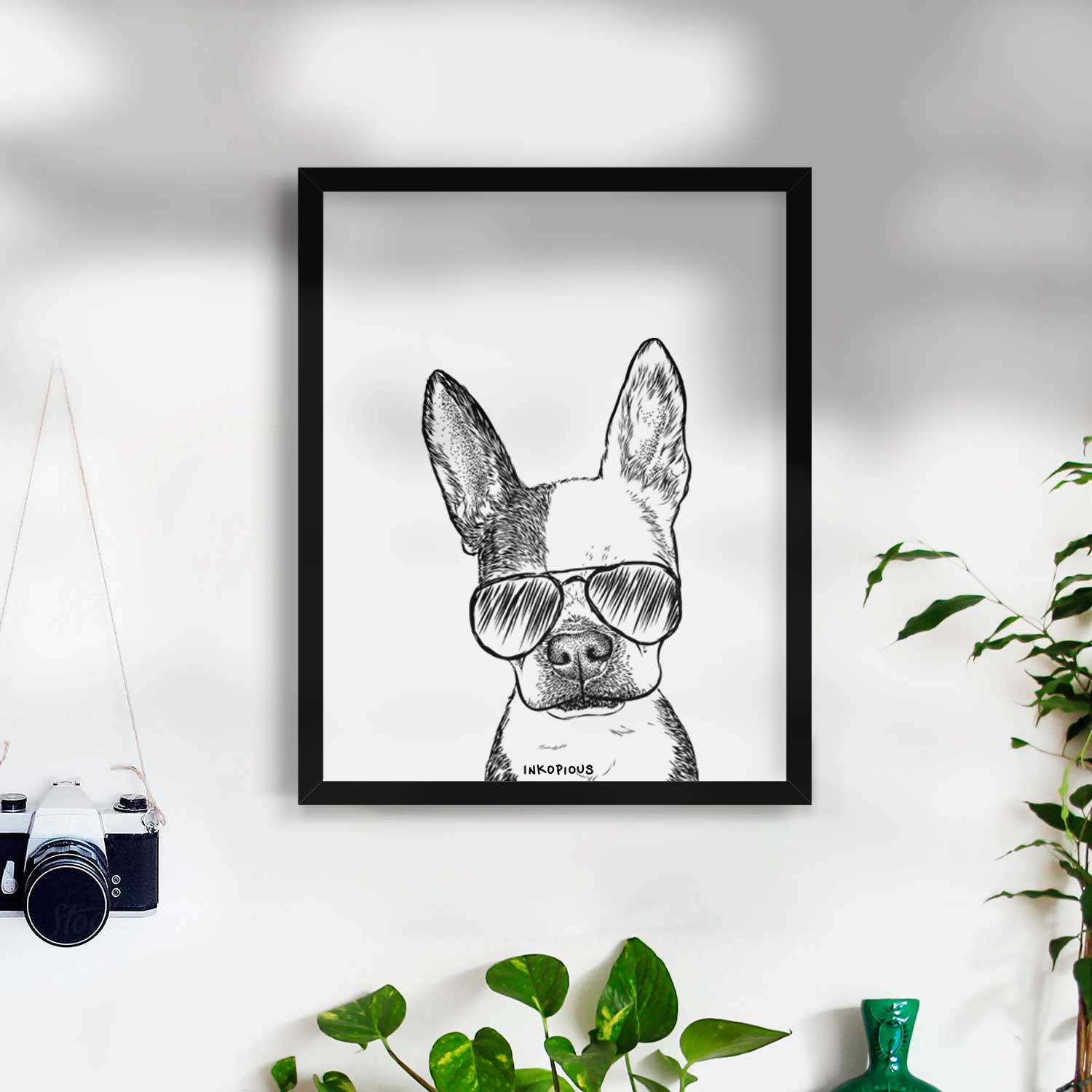 Daisy the Boston Terrier Art Print