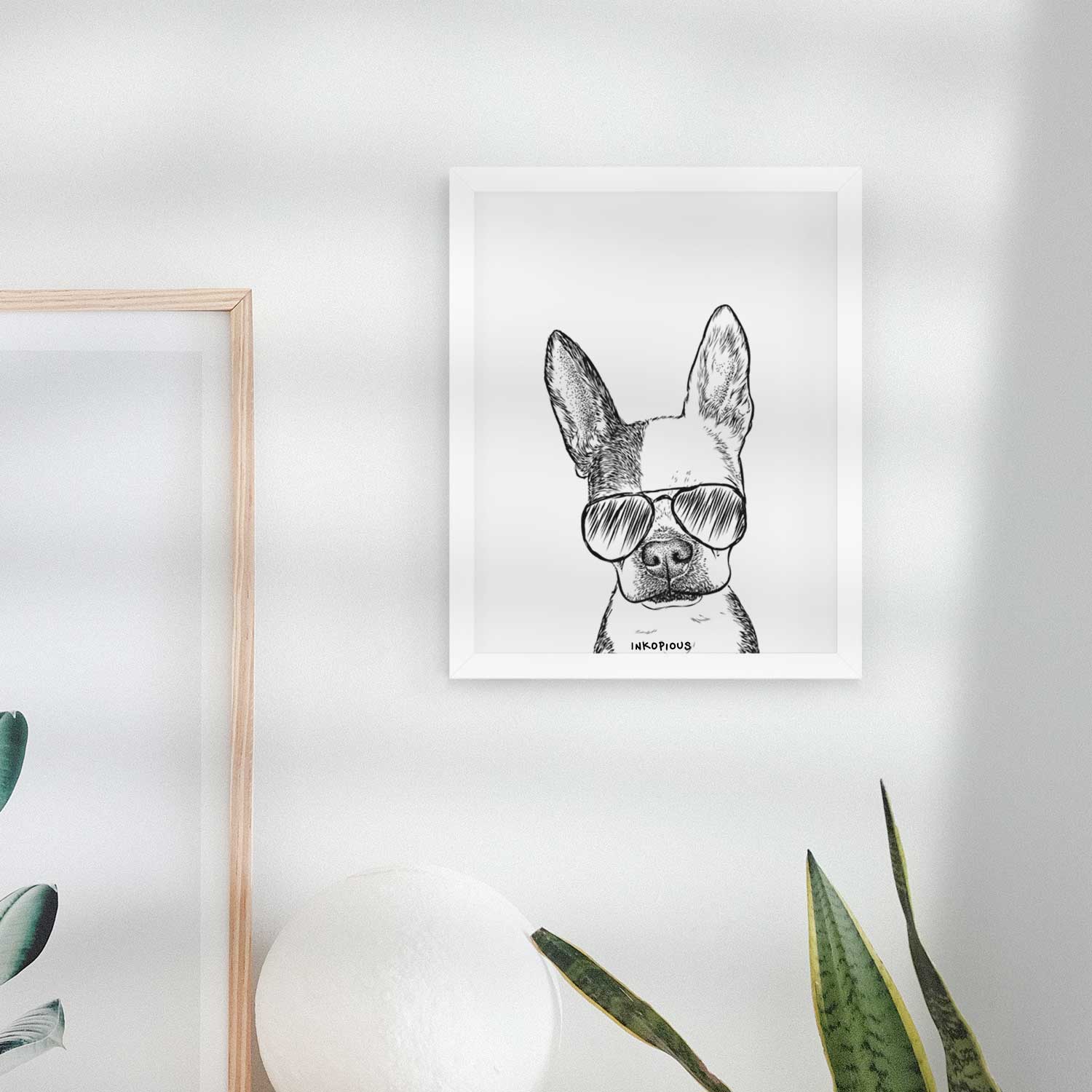 Daisy the Boston Terrier Art Print