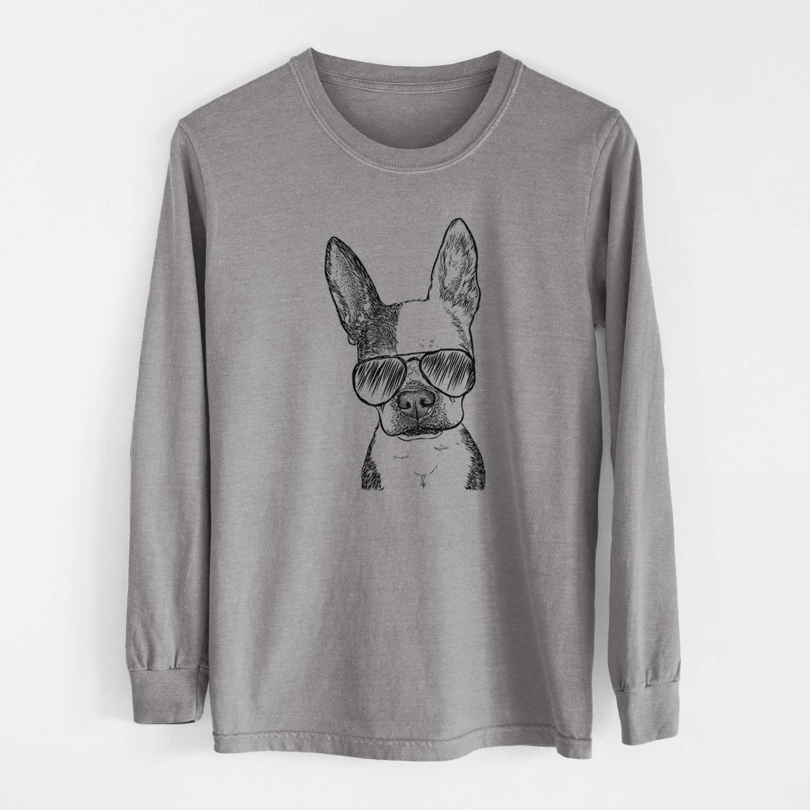 Aviators Daisy the Boston Terrier - Heavyweight 100% Cotton Long Sleeve