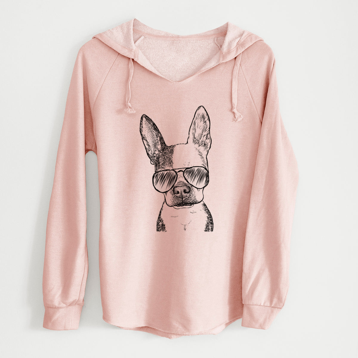 Aviator Daisy the Boston Terrier - Cali Wave Hooded Sweatshirt