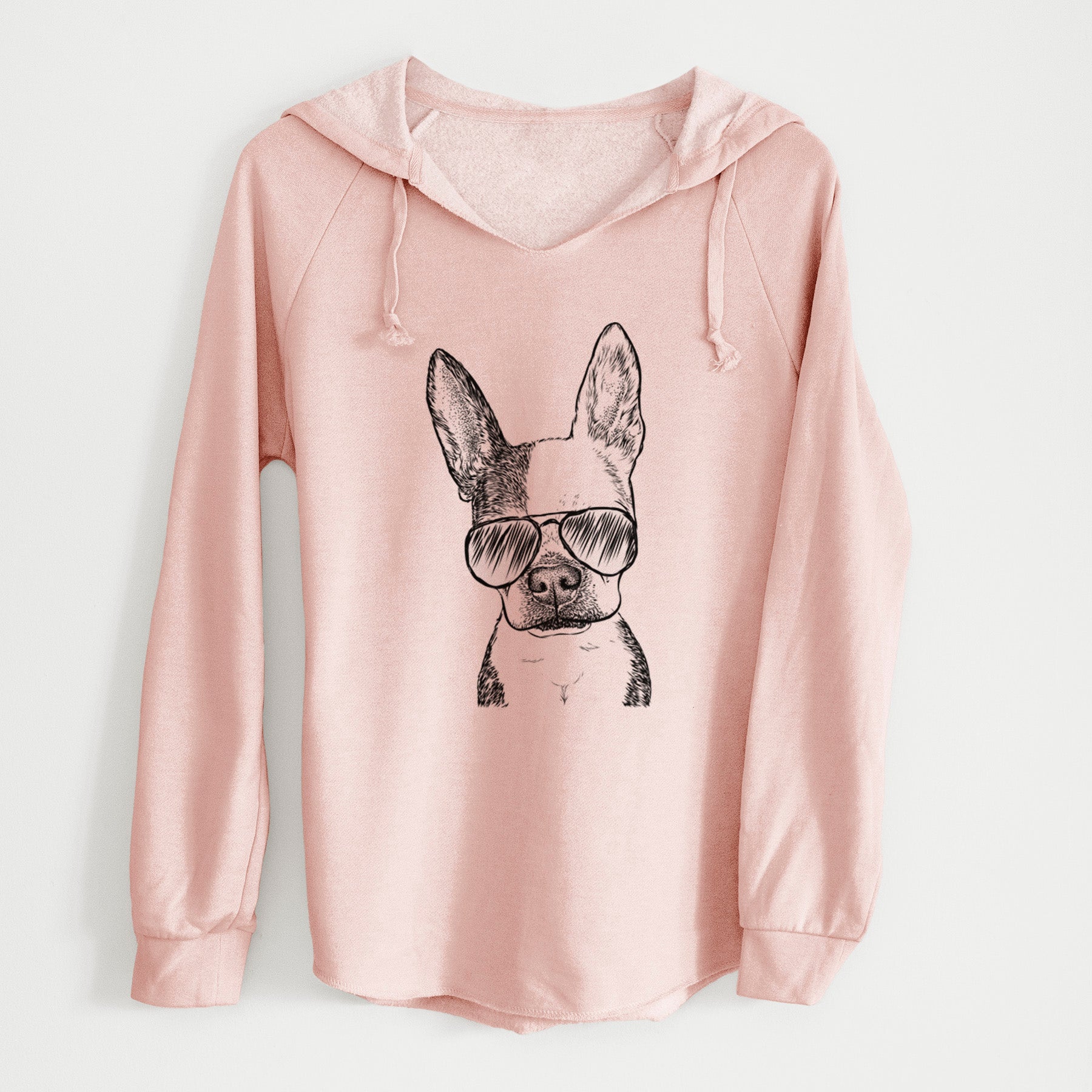 Aviator Daisy the Boston Terrier - Cali Wave Hooded Sweatshirt