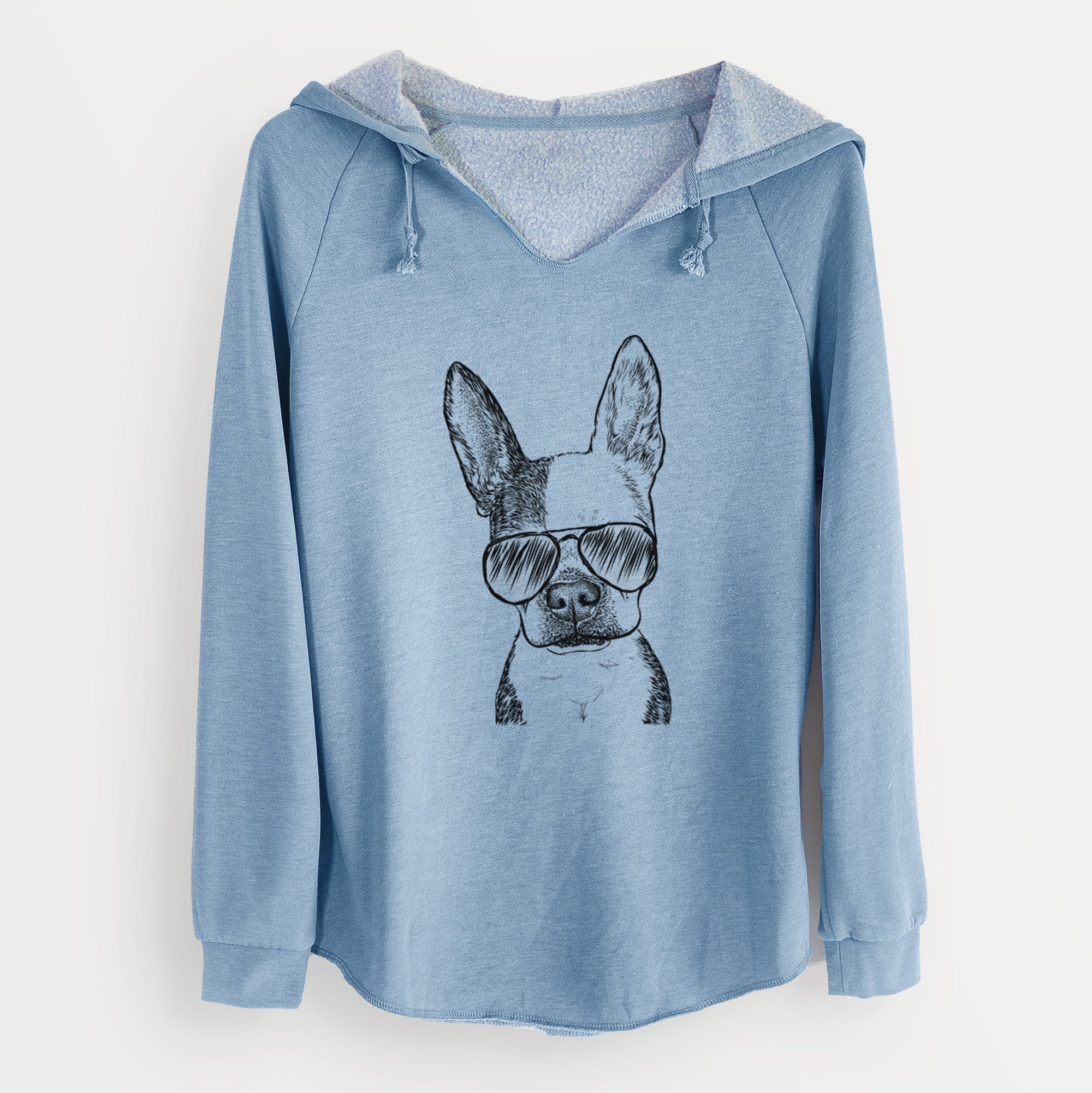 Aviator Daisy the Boston Terrier - Cali Wave Hooded Sweatshirt