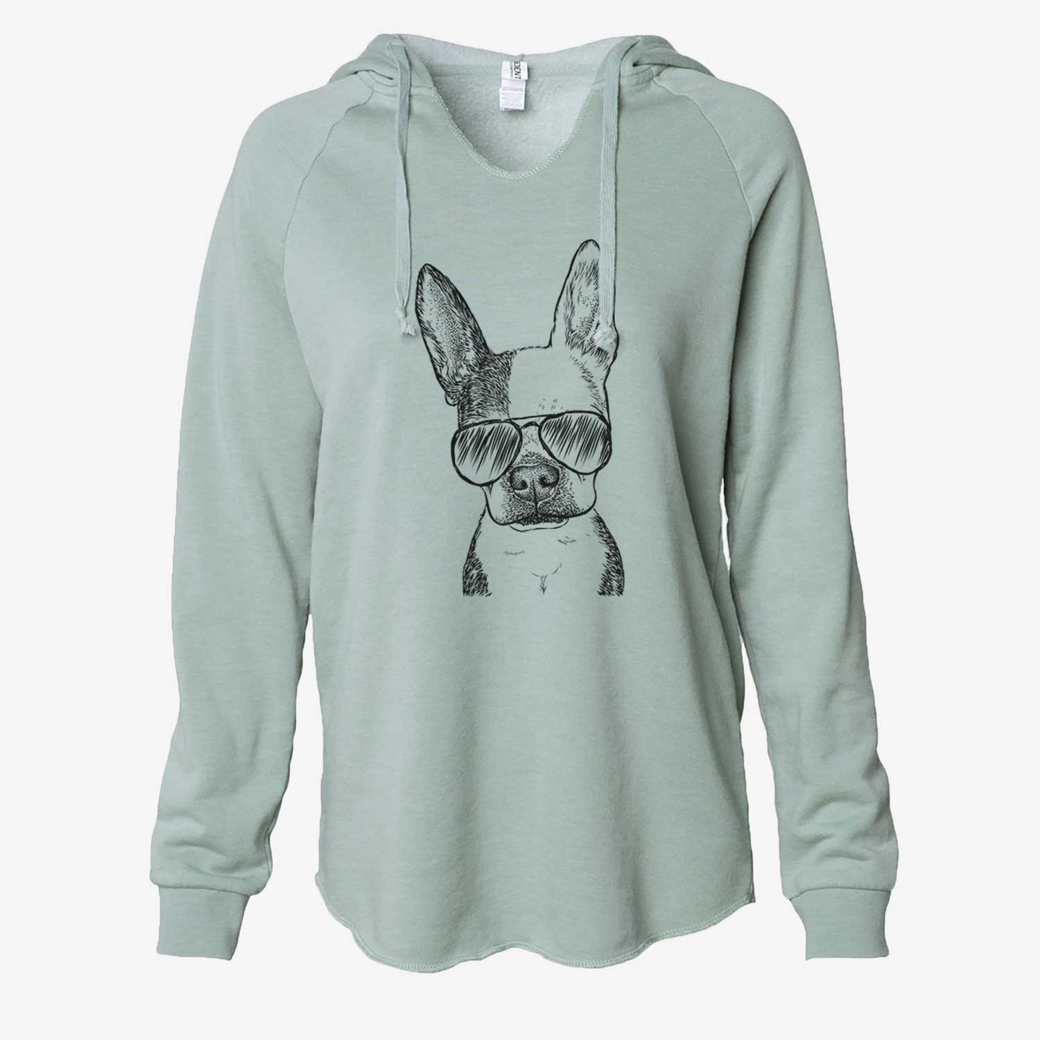 Daisy the Boston Terrier - Cali Wave Hooded Sweatshirt