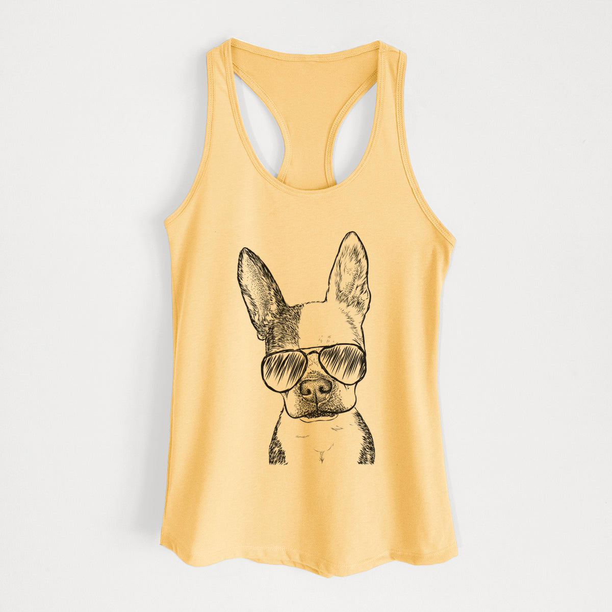Daisy the Boston Terrier - Women's Racerback Tanktop