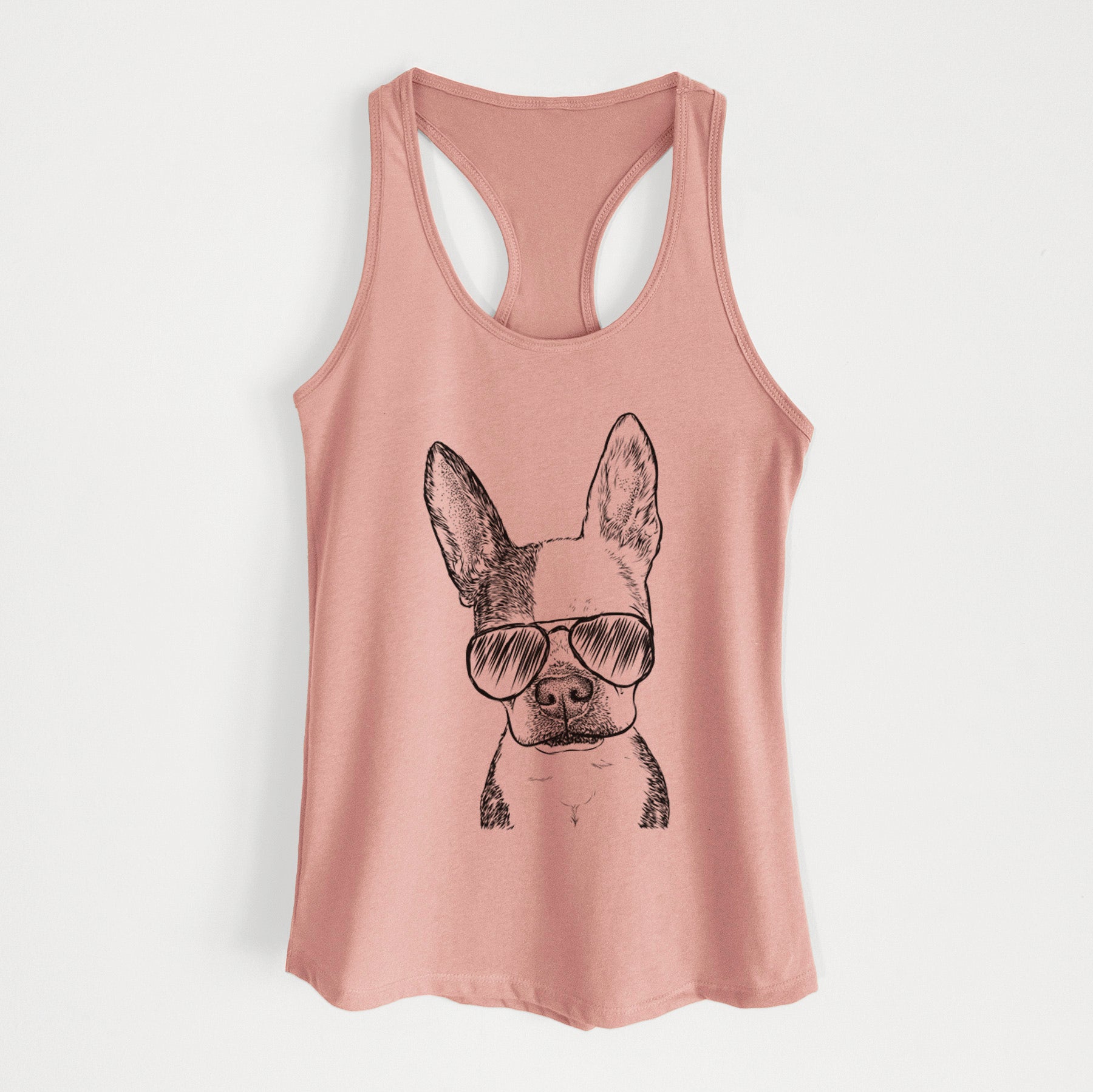 Daisy the Boston Terrier - Women's Racerback Tanktop