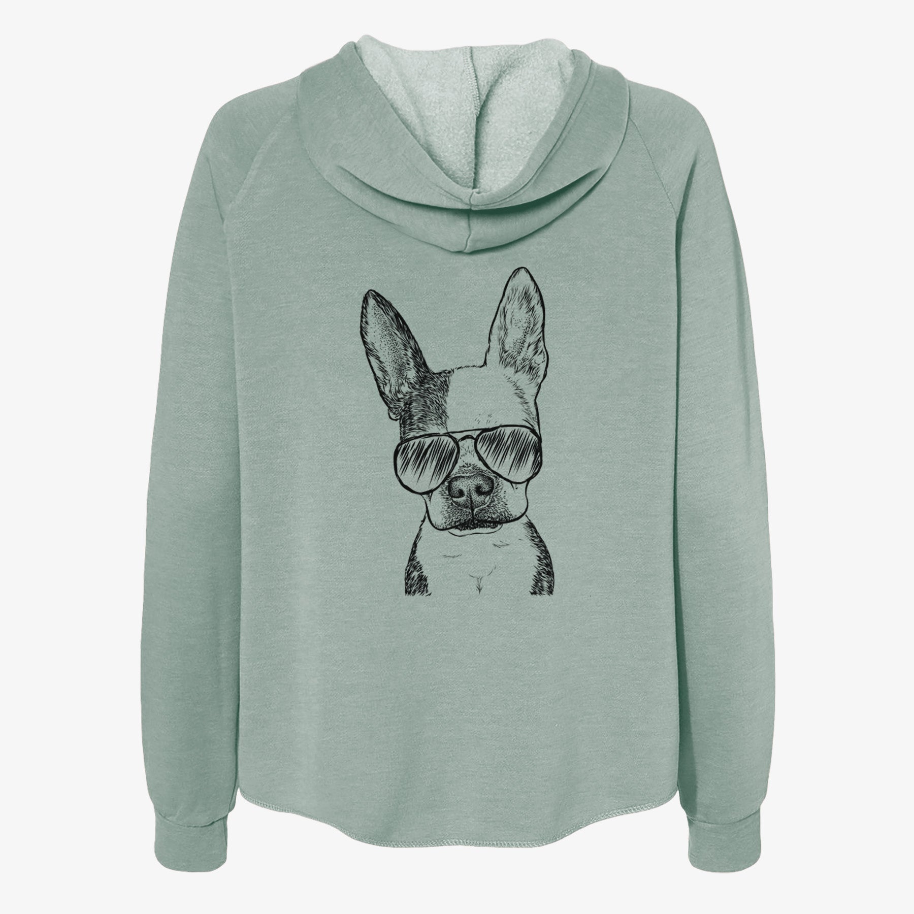 Daisy the Boston Terrier - Women's Cali Wave Zip-Up Sweatshirt