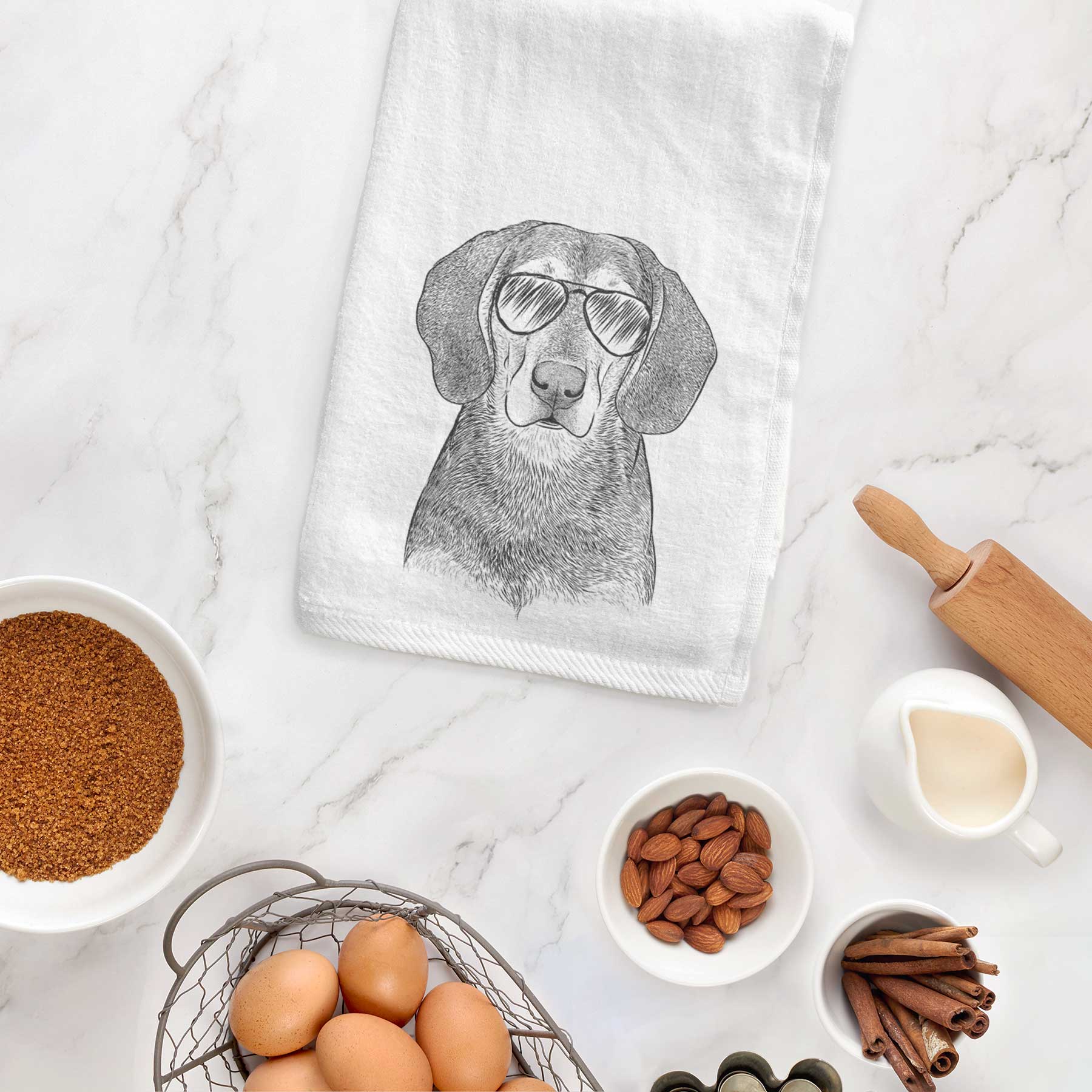 Daisy the Hound Mix Decorative Hand Towel