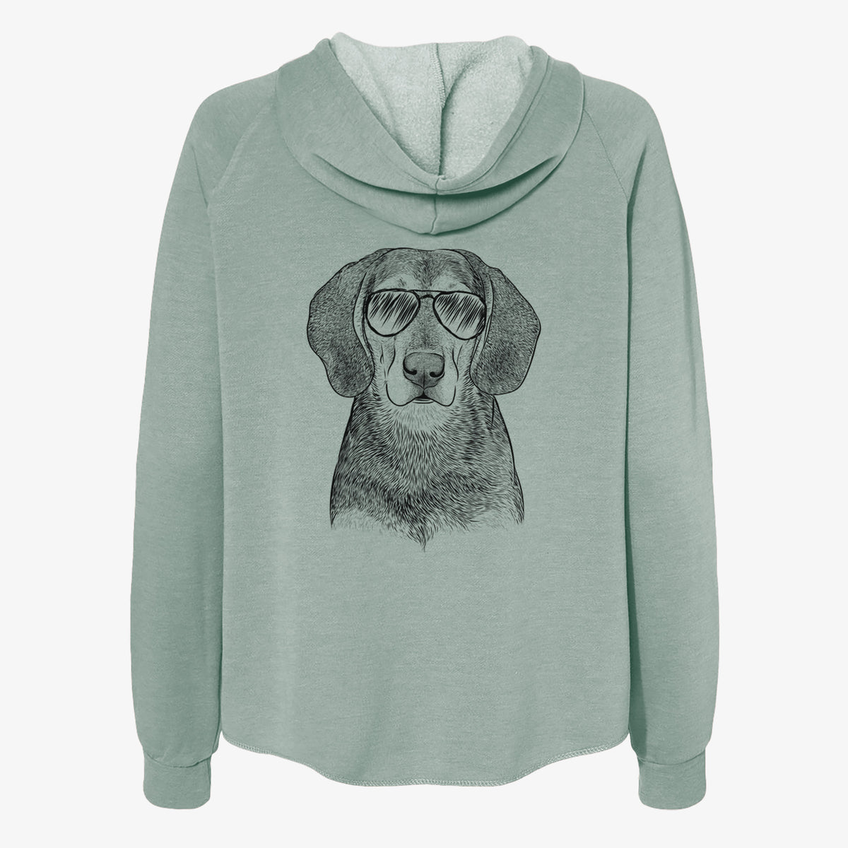 Daisy the Hound Mix - Women's Cali Wave Zip-Up Sweatshirt