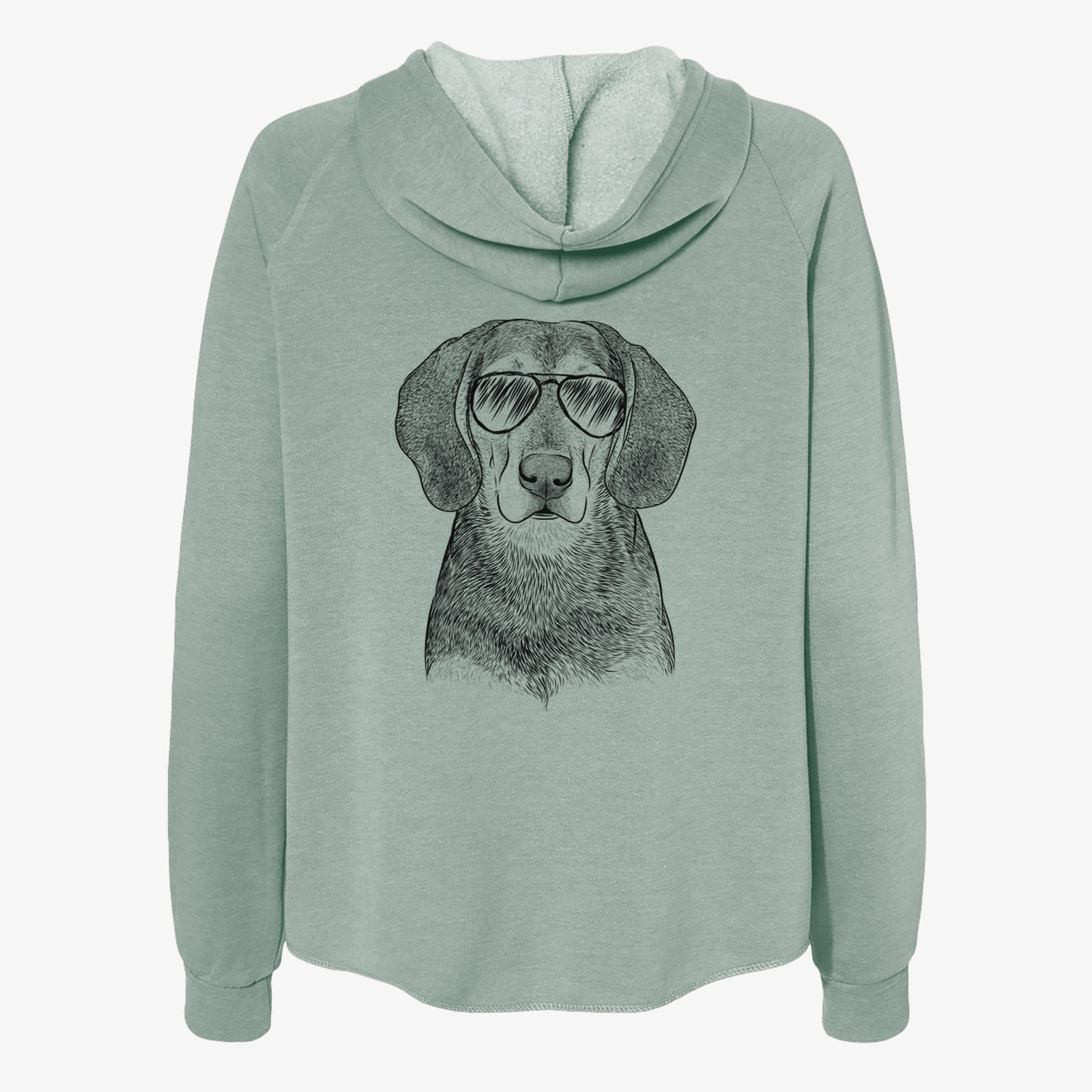 Daisy the Hound Mix - Women's Cali Wave Zip-Up Sweatshirt