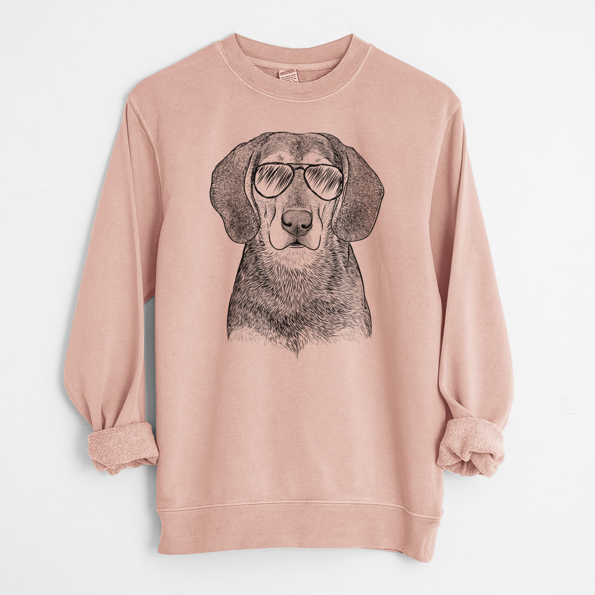 Aviator Daisy the Hound Mix - Unisex Pigment Dyed Crew Sweatshirt
