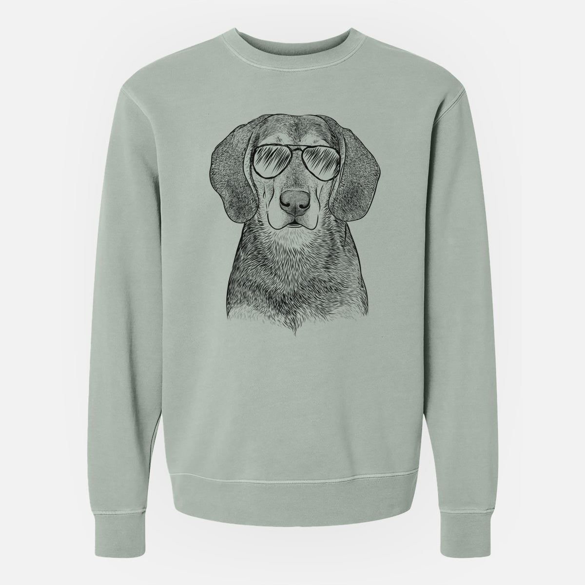 Aviator Daisy the Hound Mix - Unisex Pigment Dyed Crew Sweatshirt