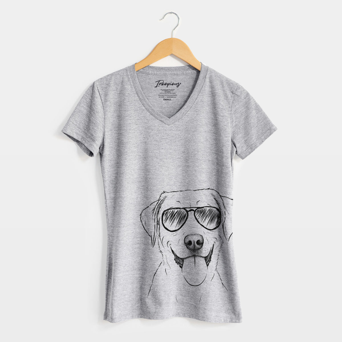 Aviator Daisy the Labrador Retriever - Women&#39;s V-neck Shirt