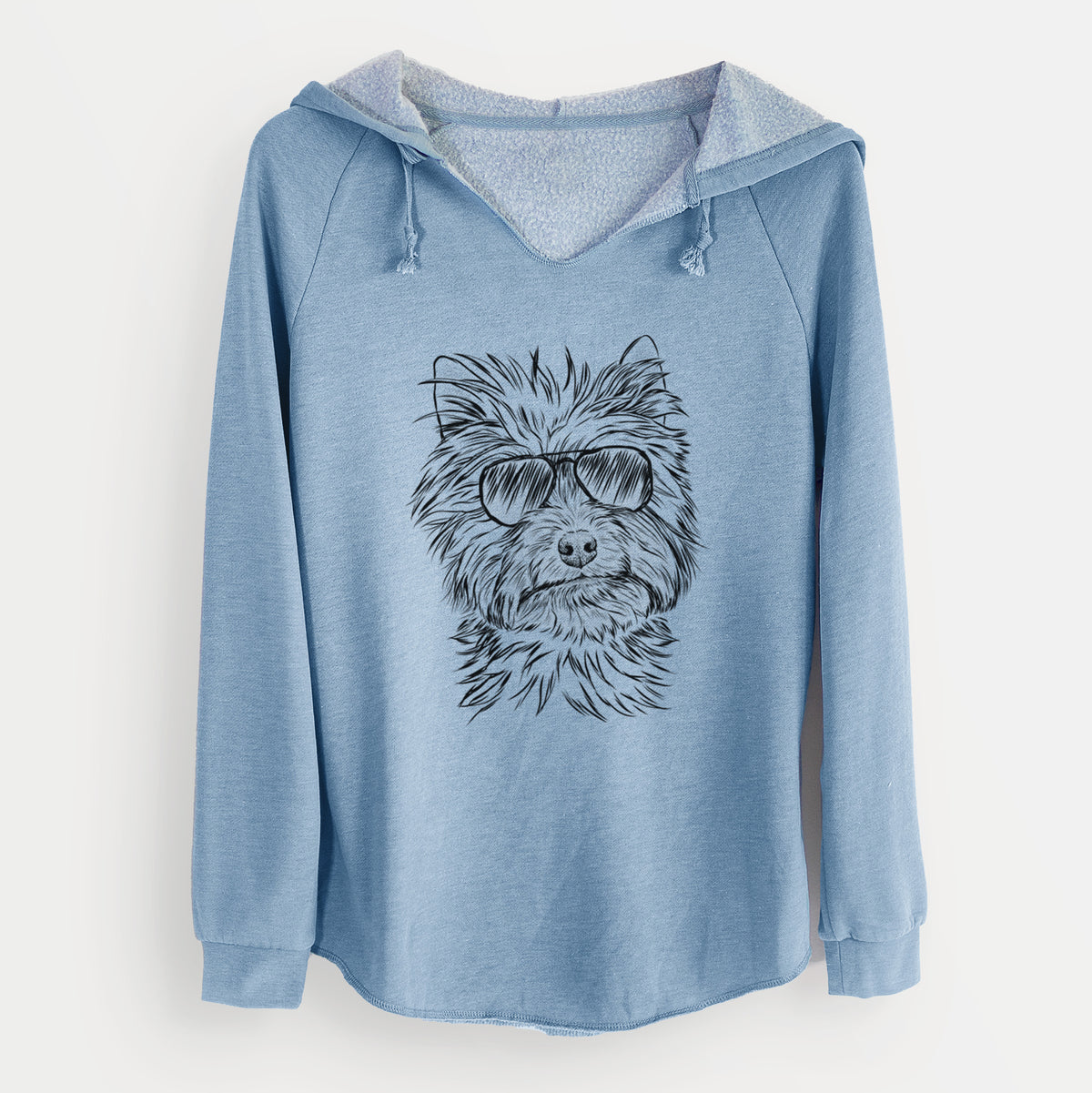 Aviator Dakota the Yorkshire Terrier - Cali Wave Hooded Sweatshirt