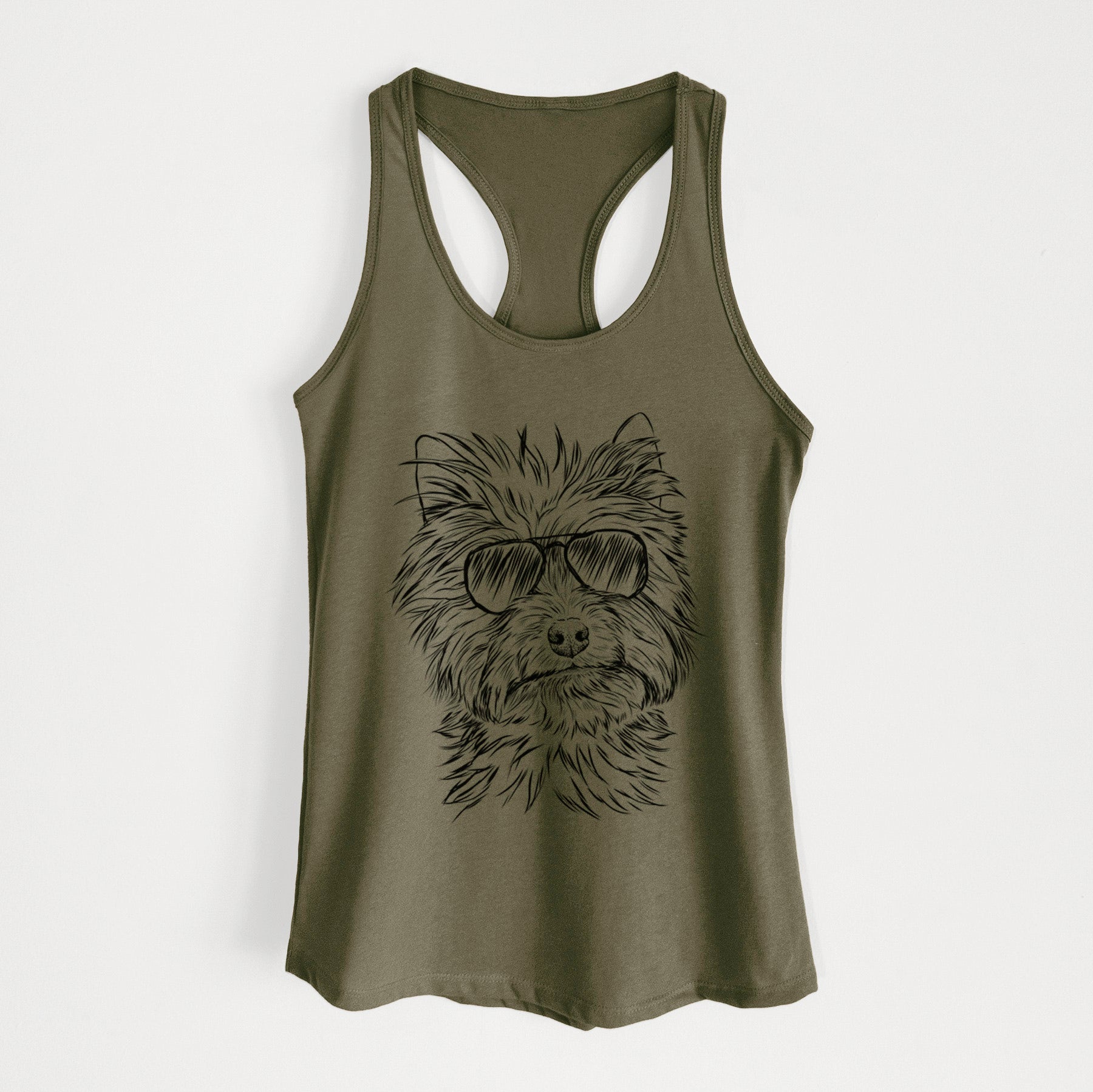 Dakota the Yorkshire Terrier - Women's Racerback Tanktop