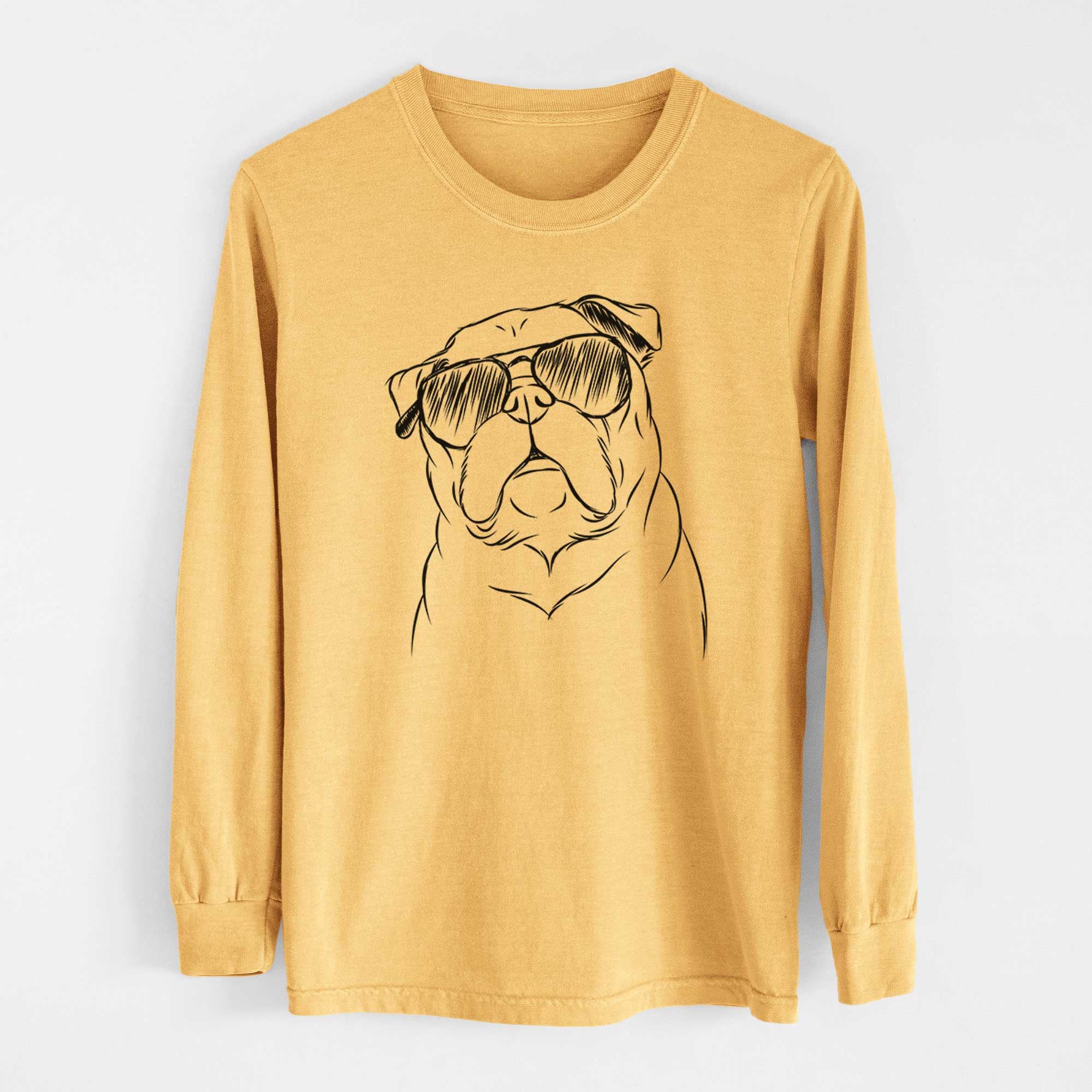 Aviators Darling Chloe the Pug - Heavyweight 100% Cotton Long Sleeve