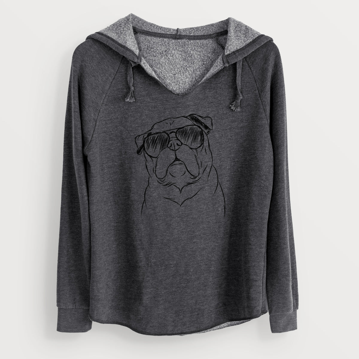 Aviator Darling Chloe the Pug - Cali Wave Hooded Sweatshirt