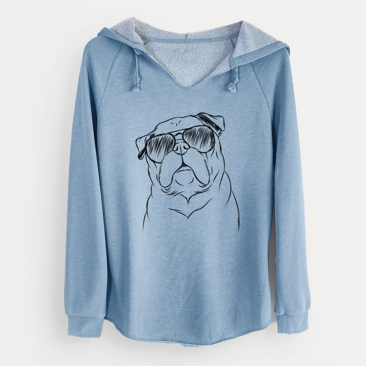 Aviator Darling Chloe the Pug - Cali Wave Hooded Sweatshirt