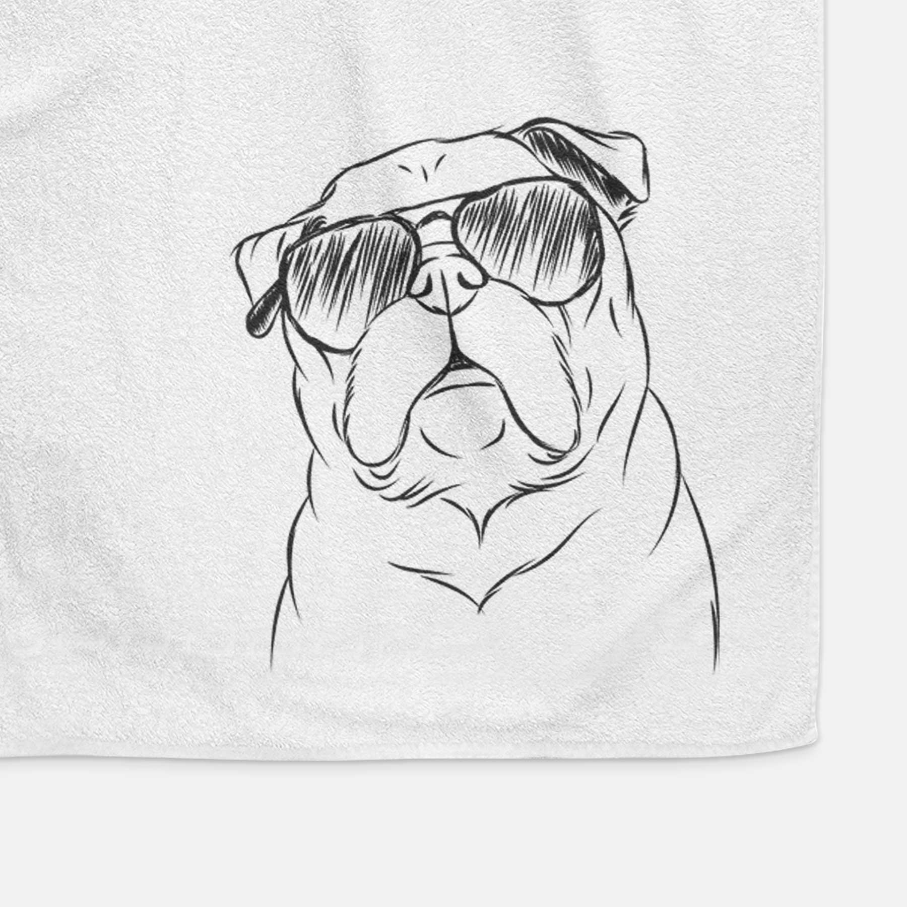 Darling Chloe the Pug Decorative Hand Towel