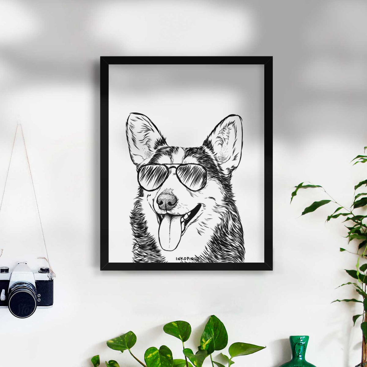 Darma the Corgi Art Print