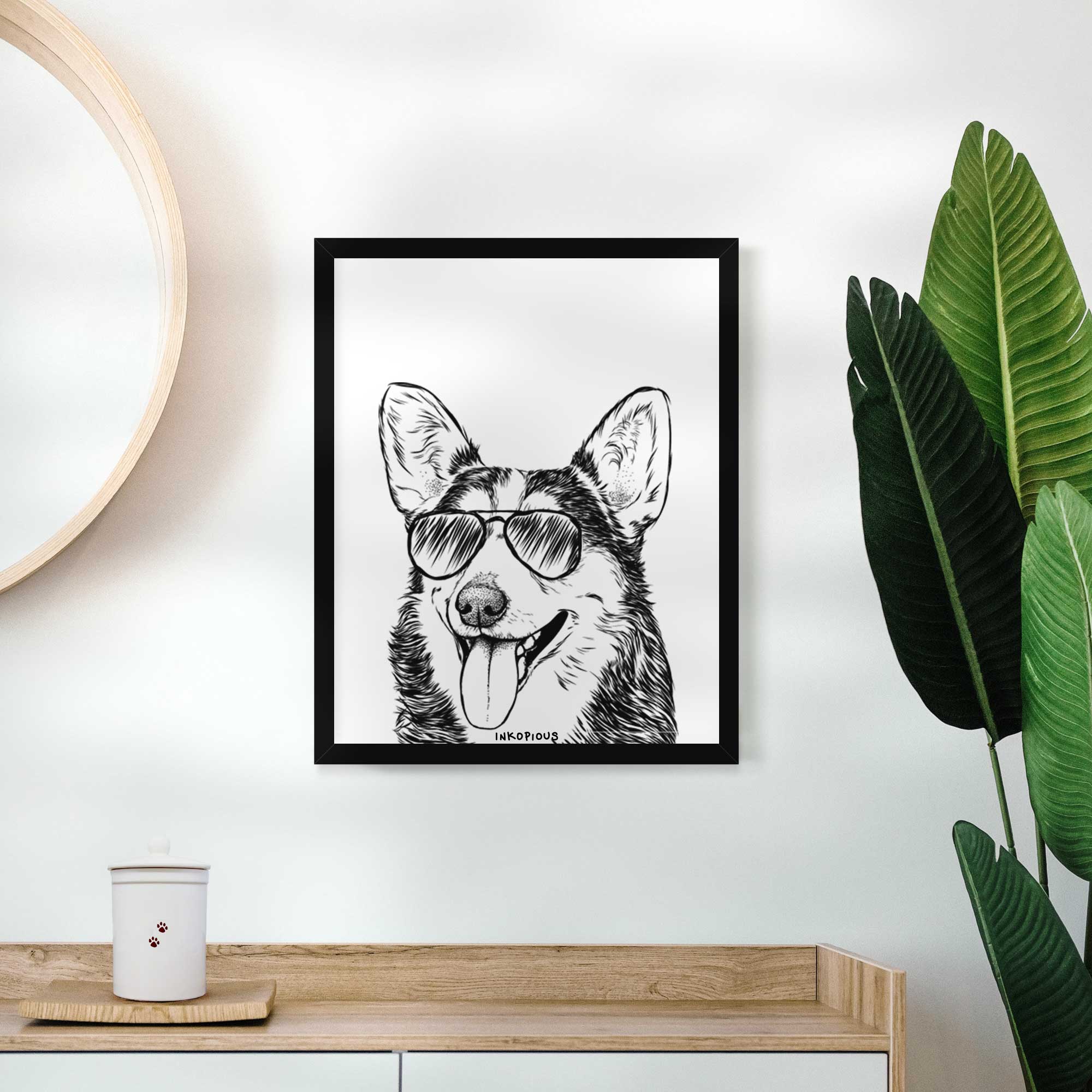 Darma the Corgi Art Print