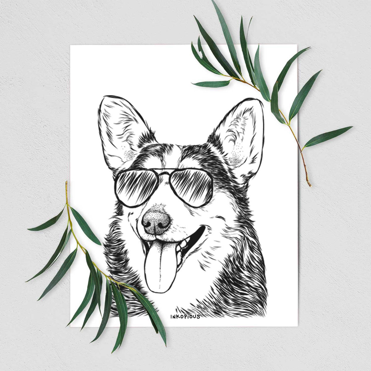 Darma the Corgi Art Print