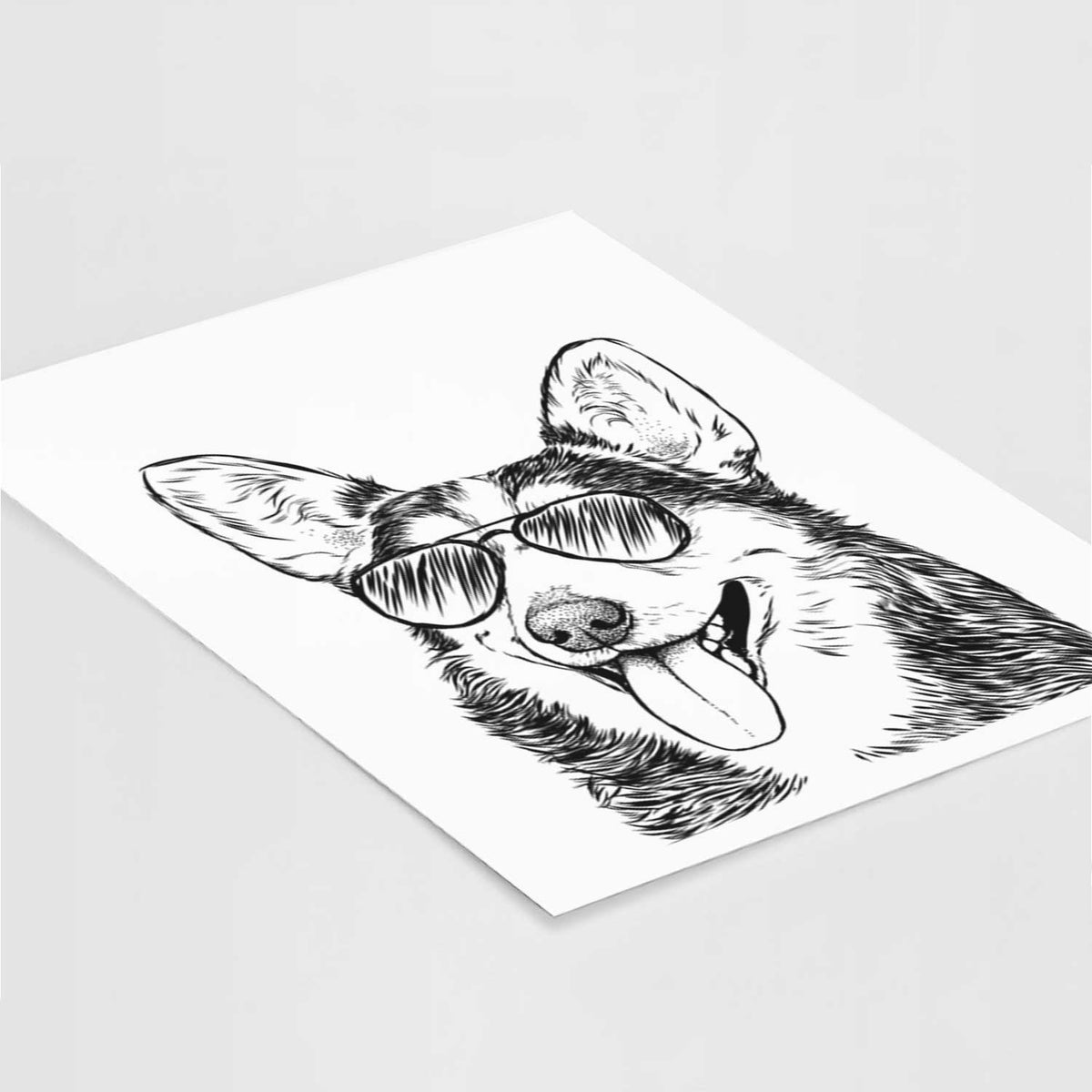 Darma the Corgi Art Print