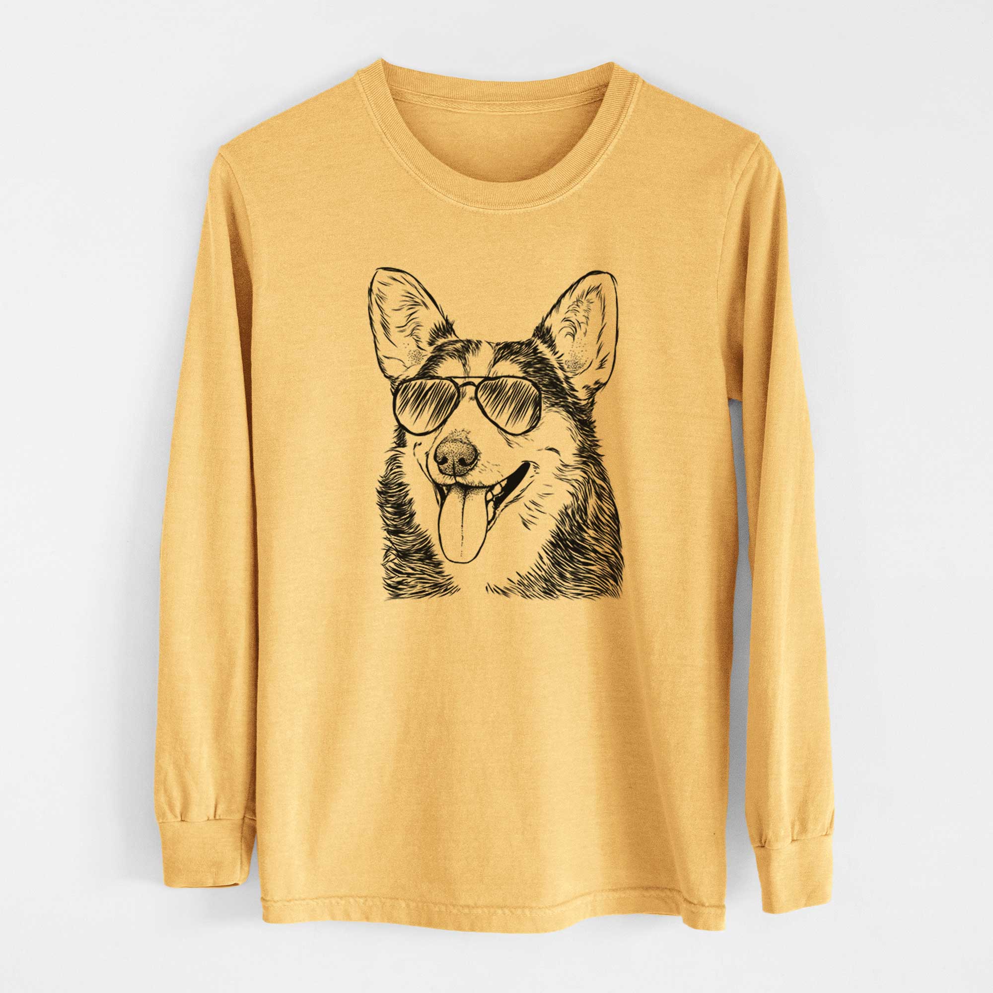 Aviators Darma the Corgi - Heavyweight 100% Cotton Long Sleeve