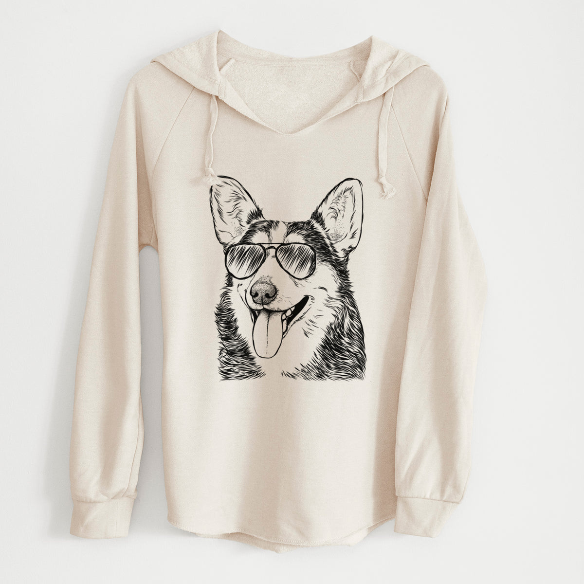 Aviator Darma the Corgi - Cali Wave Hooded Sweatshirt