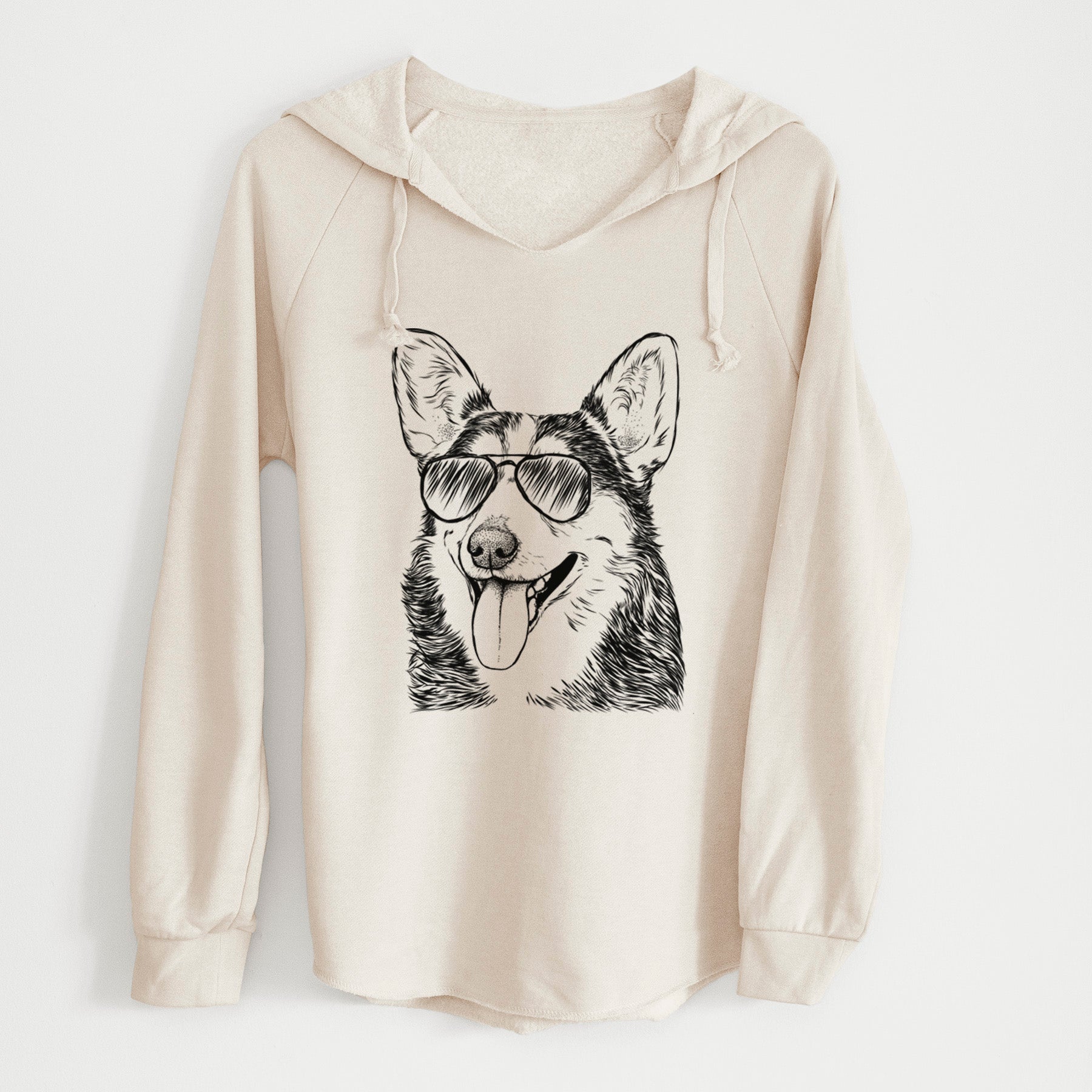 Aviator Darma the Corgi - Cali Wave Hooded Sweatshirt