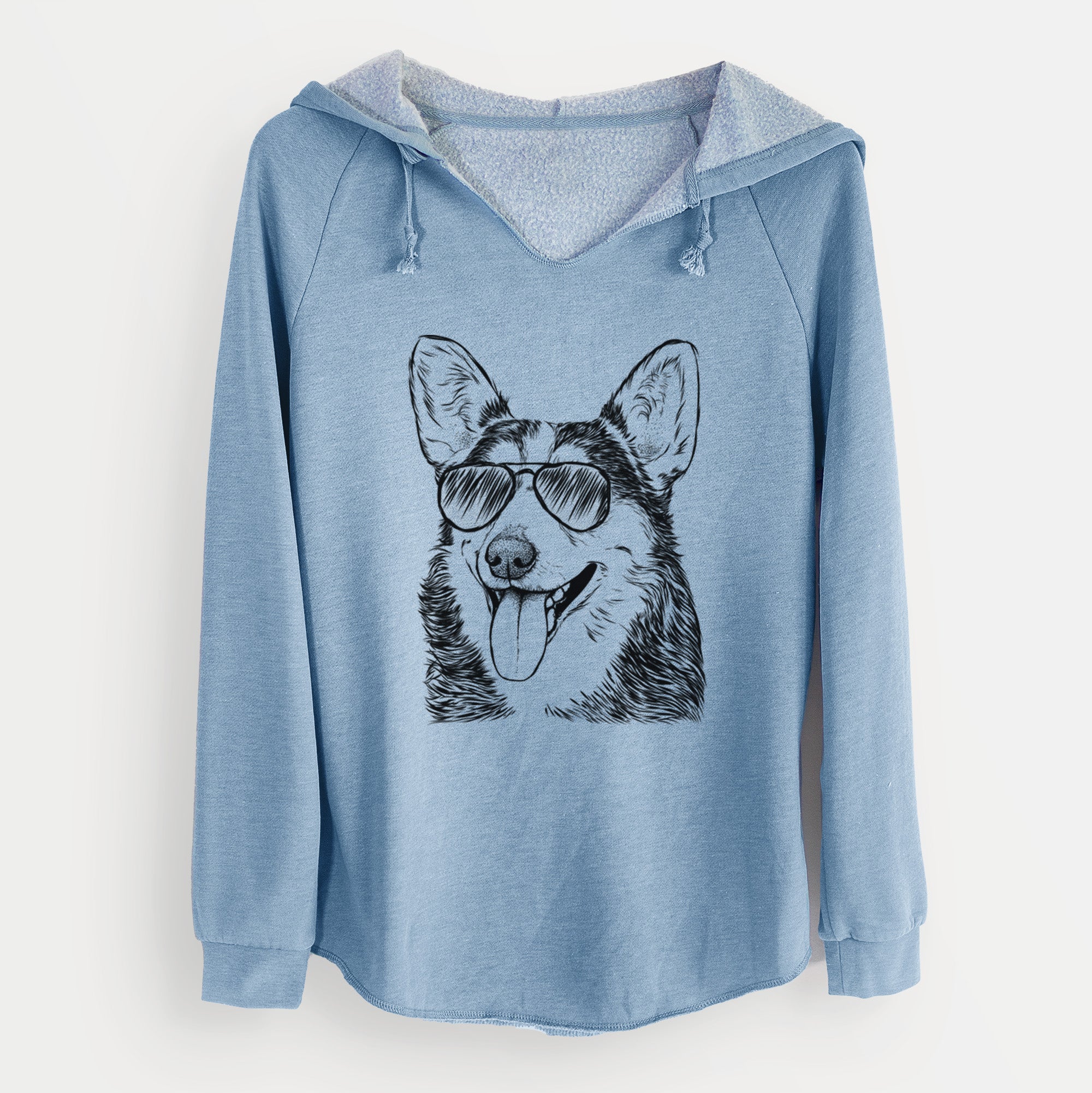 Aviator Darma the Corgi - Cali Wave Hooded Sweatshirt