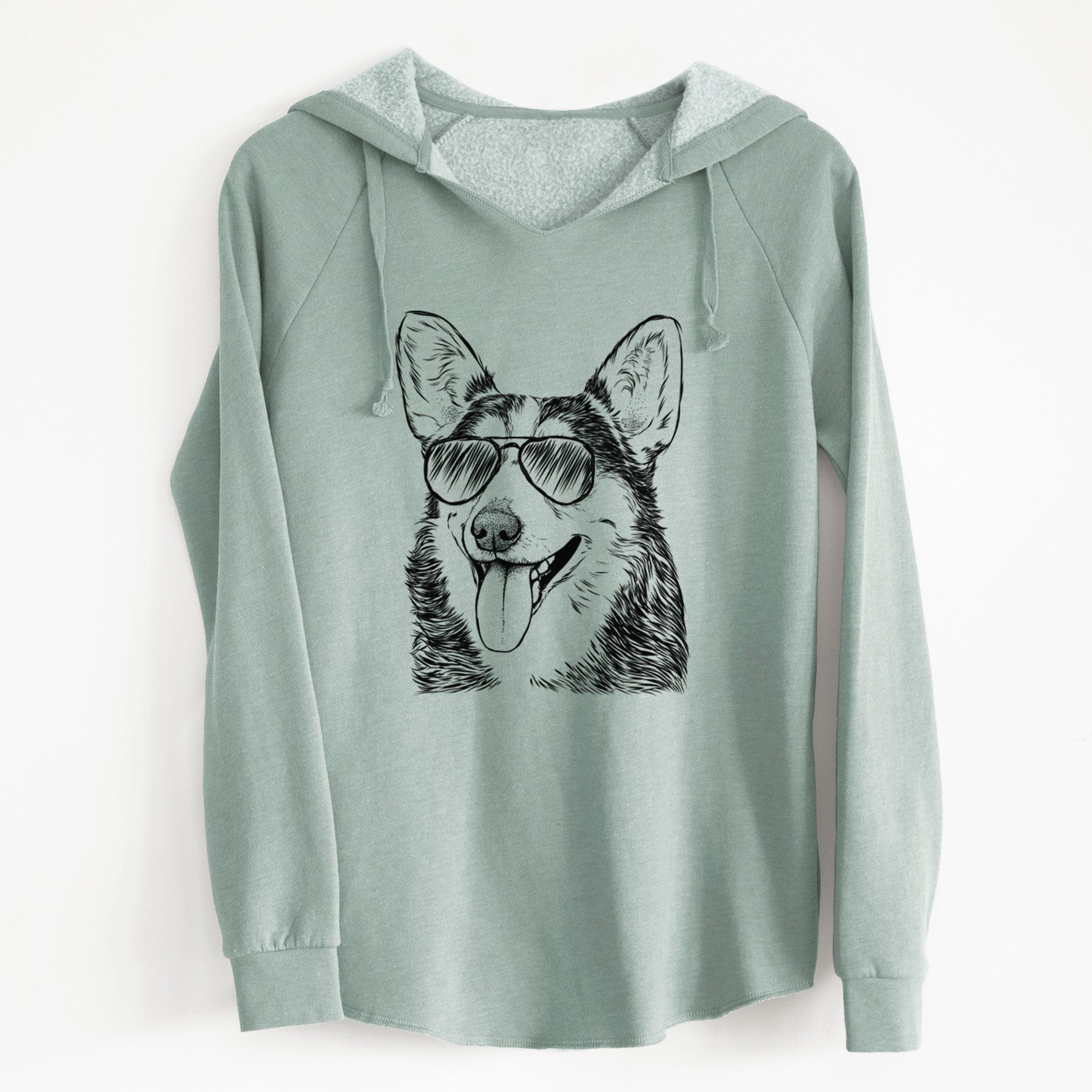 Aviator Darma the Corgi - Cali Wave Hooded Sweatshirt