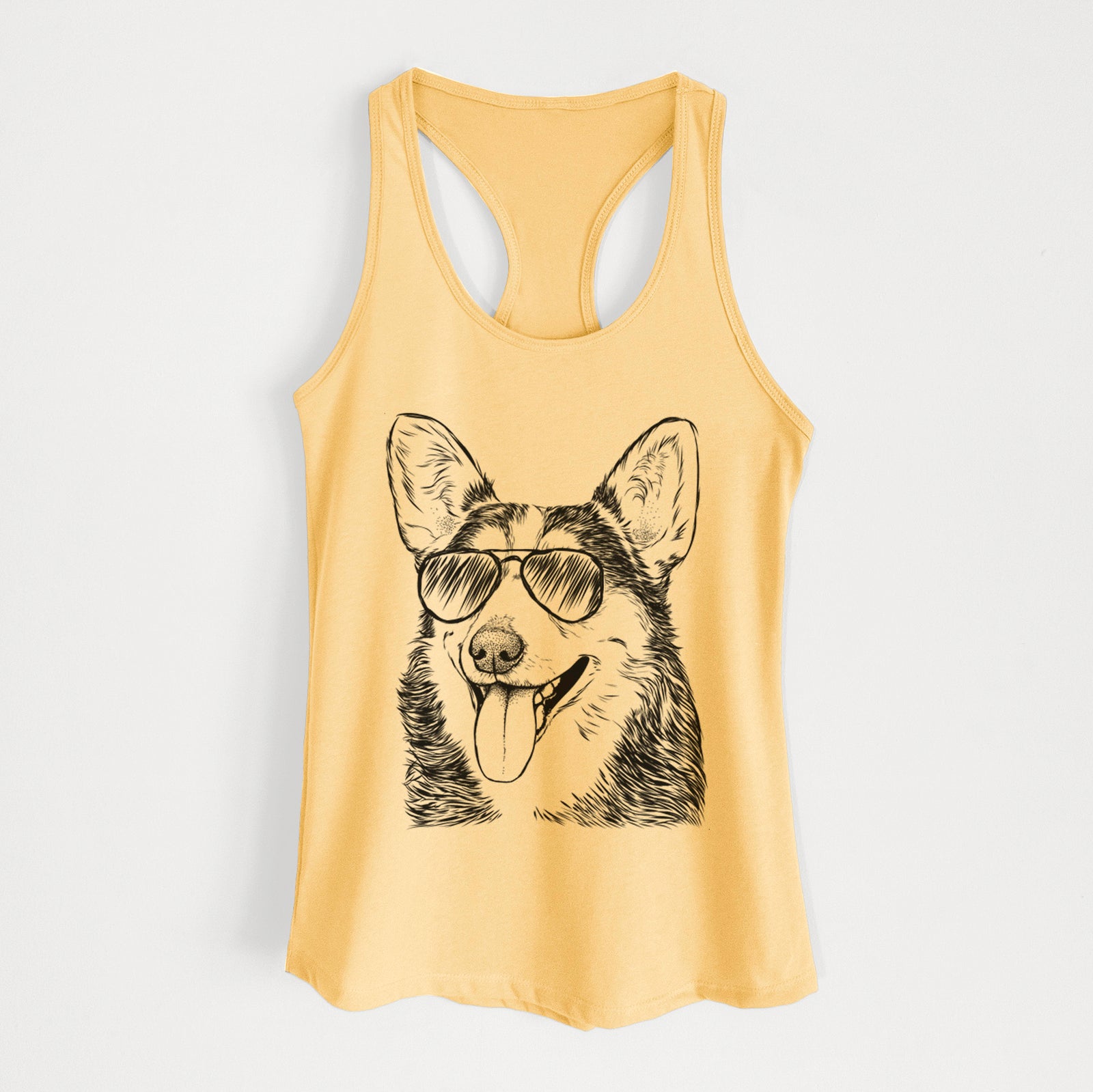 Darma the Corgi - Women's Racerback Tanktop