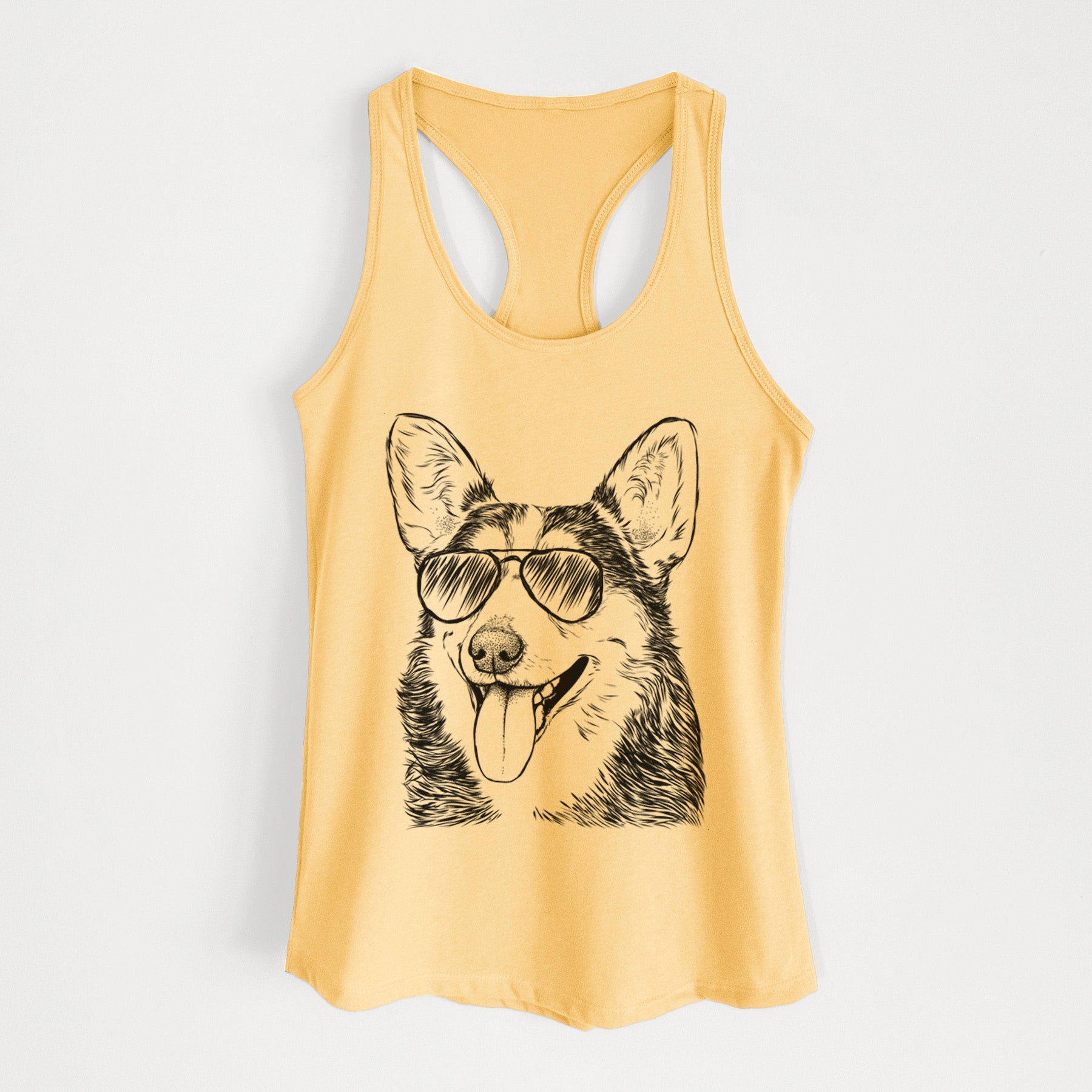 Darma the Corgi - Women's Racerback Tanktop