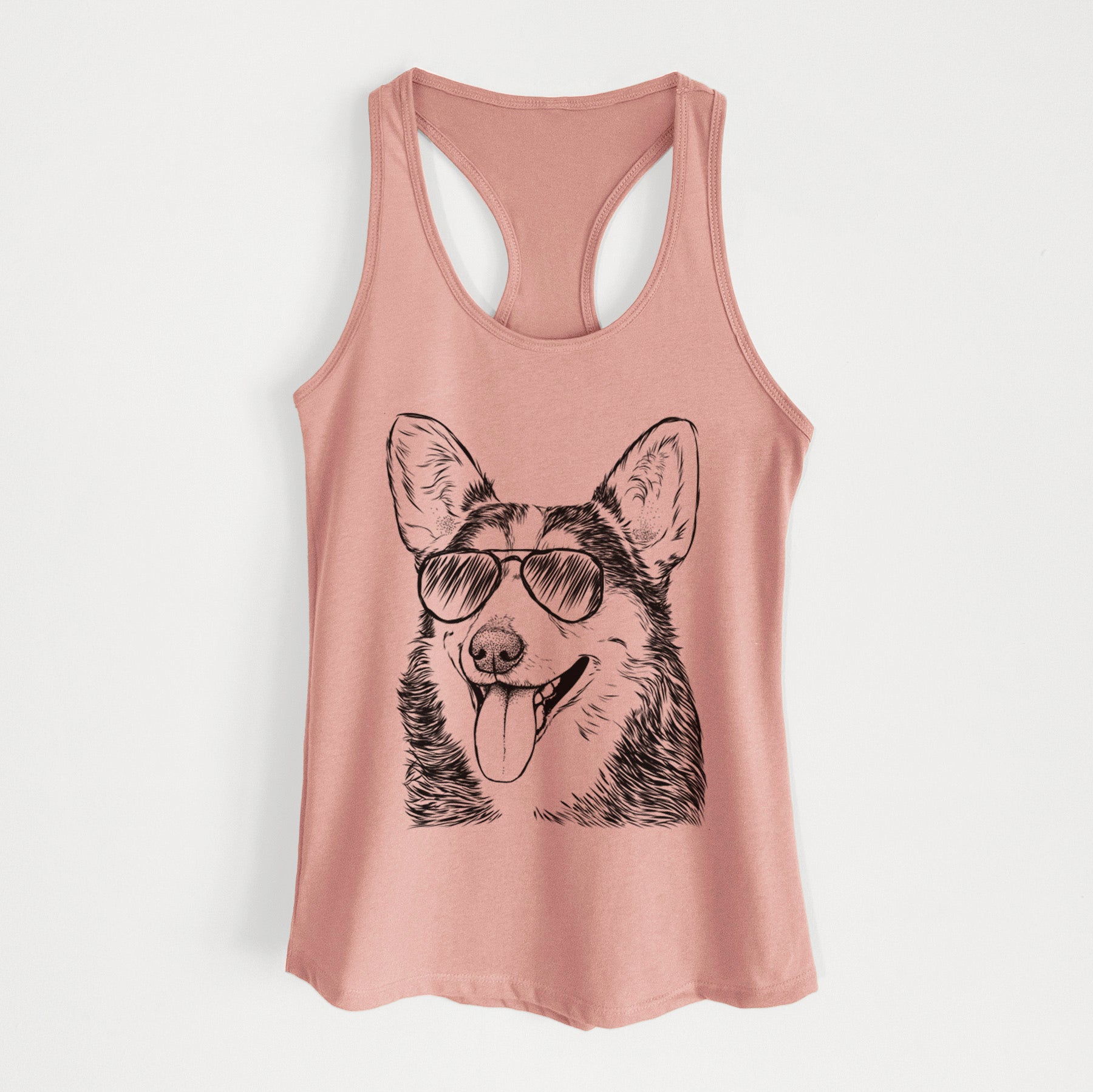 Darma the Corgi - Women's Racerback Tanktop