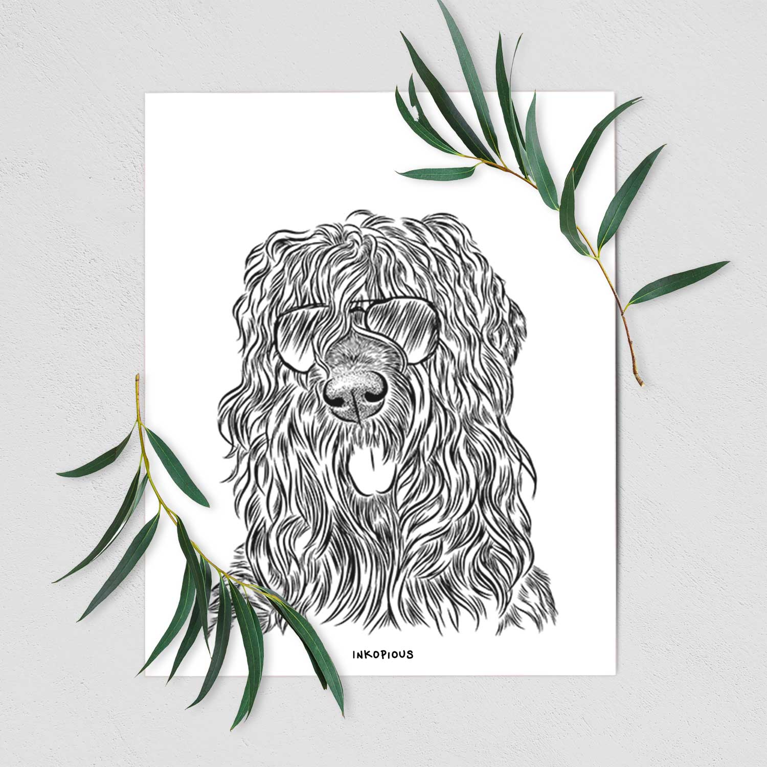 Darryl the Black Russian Terrier Art Print