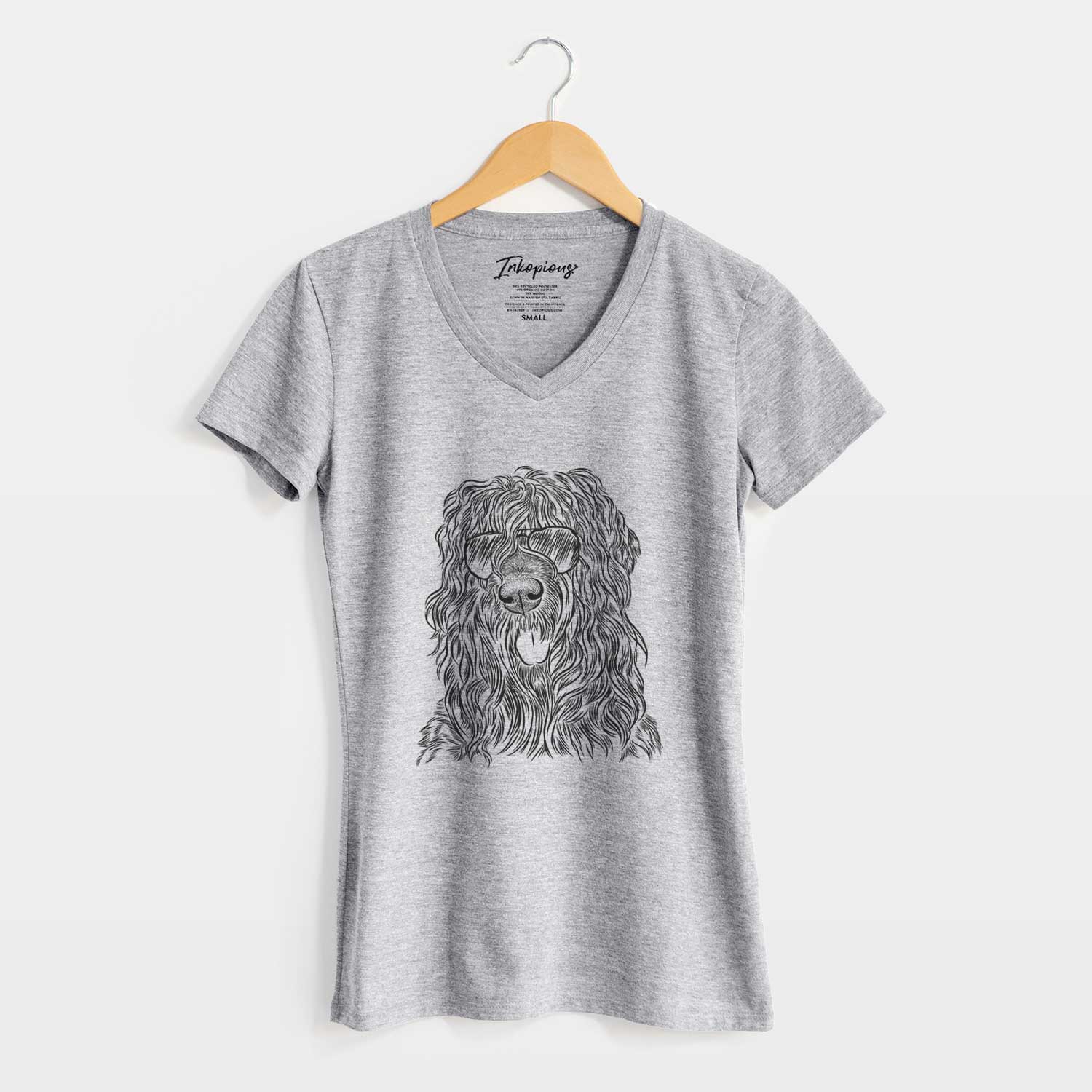 Aviator Darryl the Black Russian Terrier - Women's V-neck Shirt