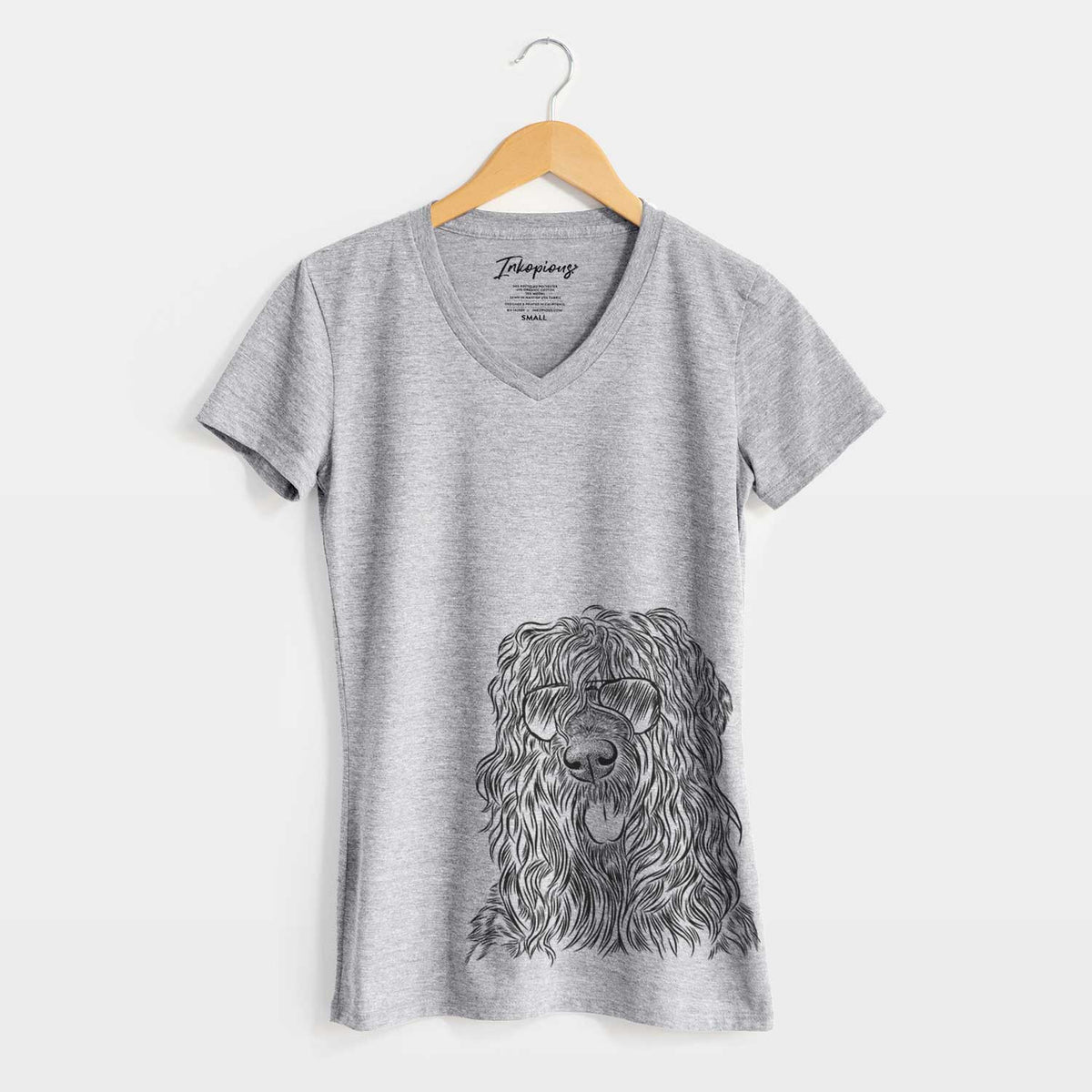 Aviator Darryl the Black Russian Terrier - Women&#39;s V-neck Shirt