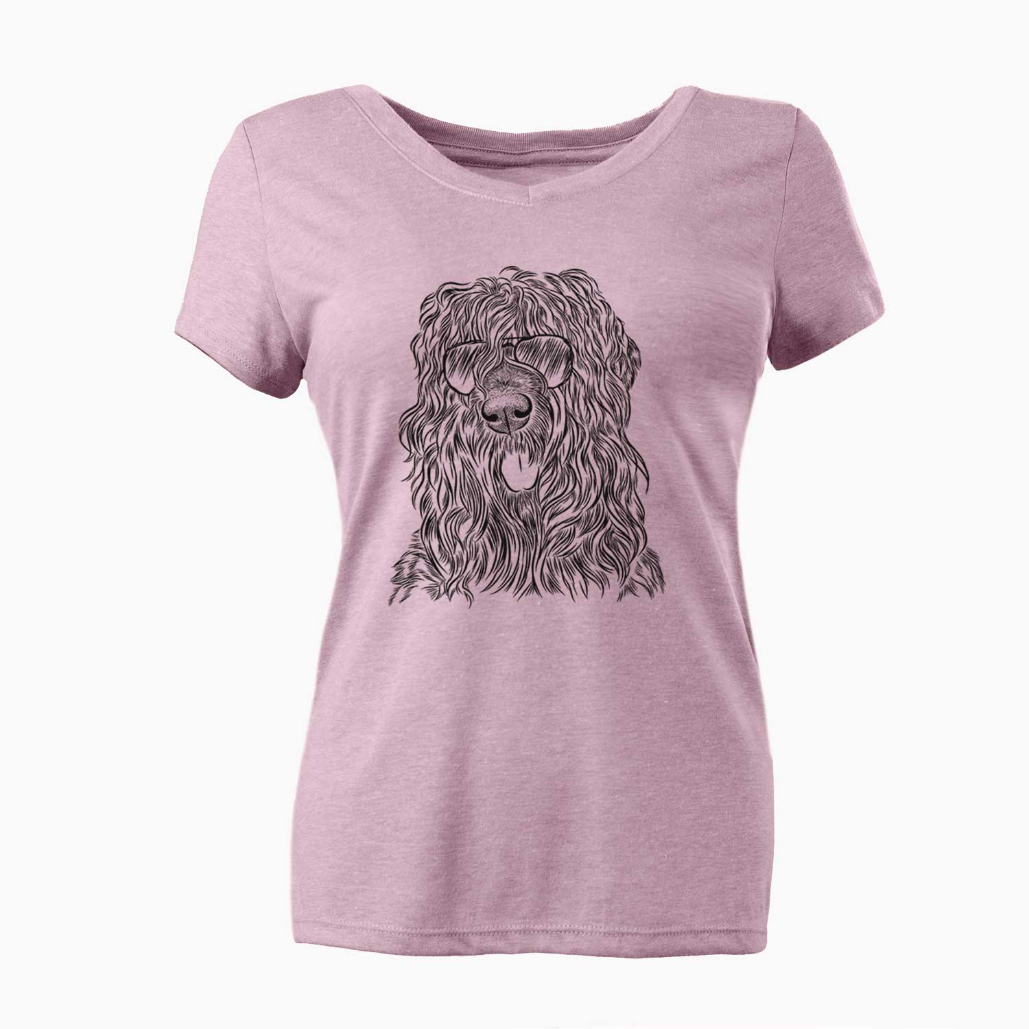 Aviator Darryl the Black Russian Terrier - Women's V-neck Shirt