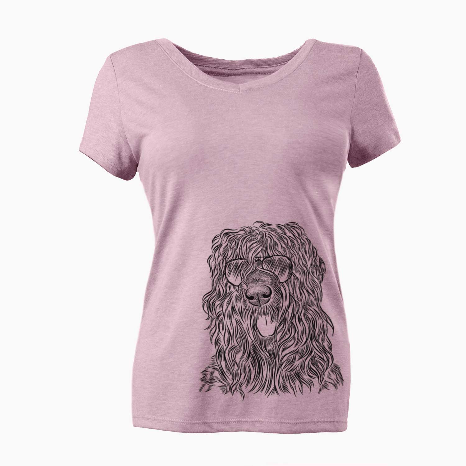 Aviator Darryl the Black Russian Terrier - Women's V-neck Shirt