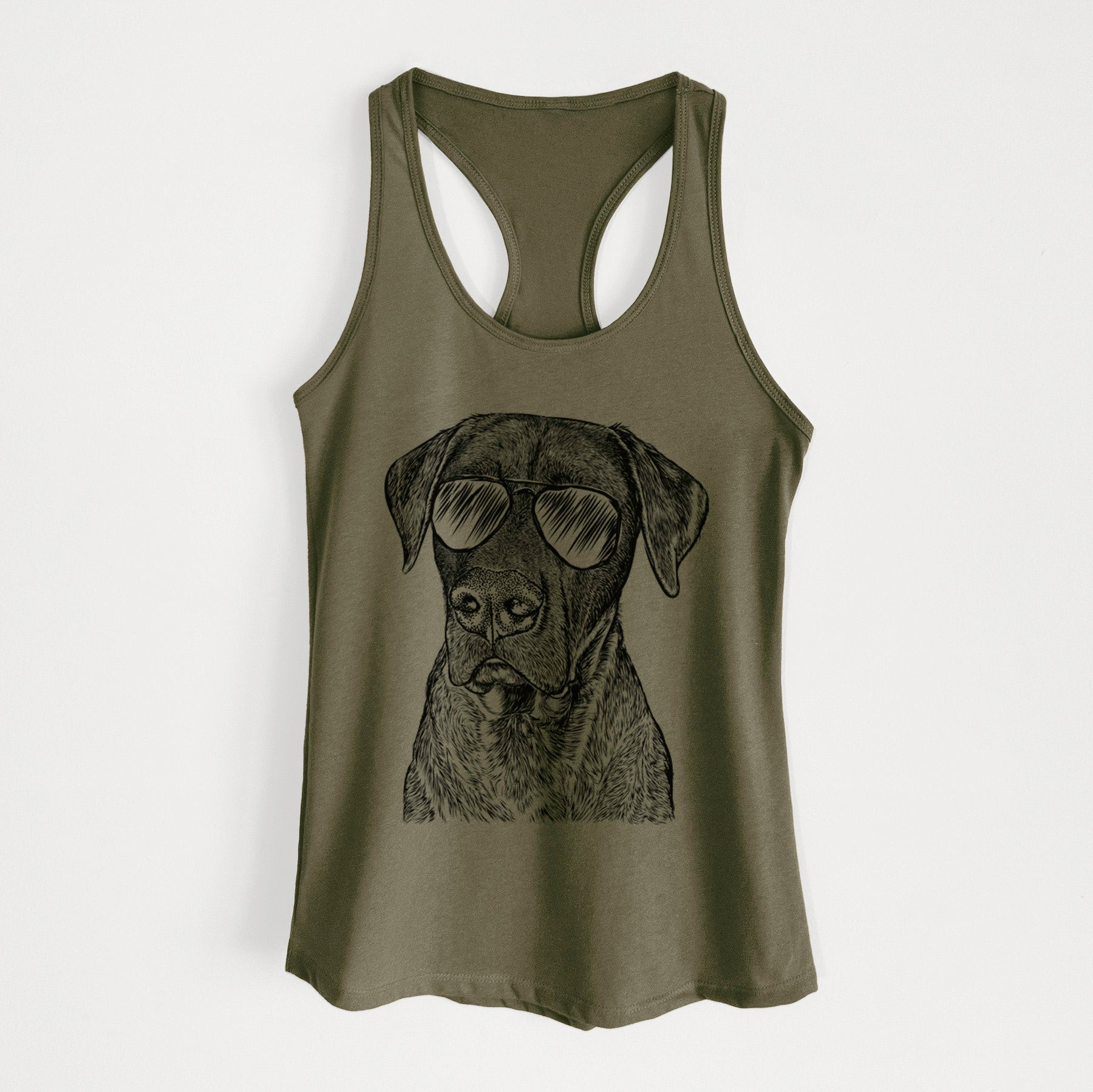 David the Boxador - Women's Racerback Tanktop