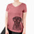 Aviator David the Boxador - Women's V-neck Shirt