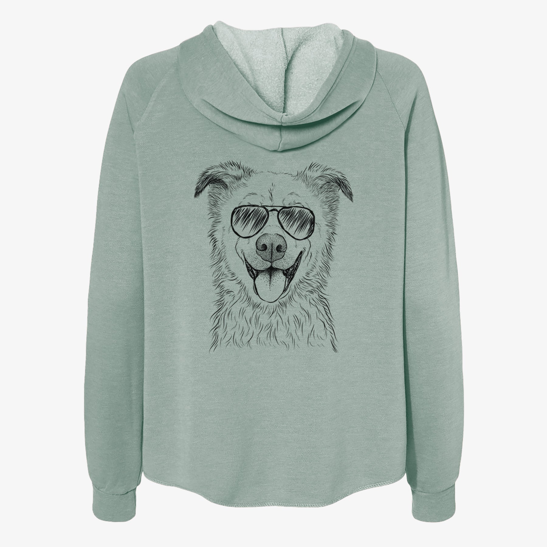 Dawson the Mixed Breed - Women's Cali Wave Zip-Up Sweatshirt
