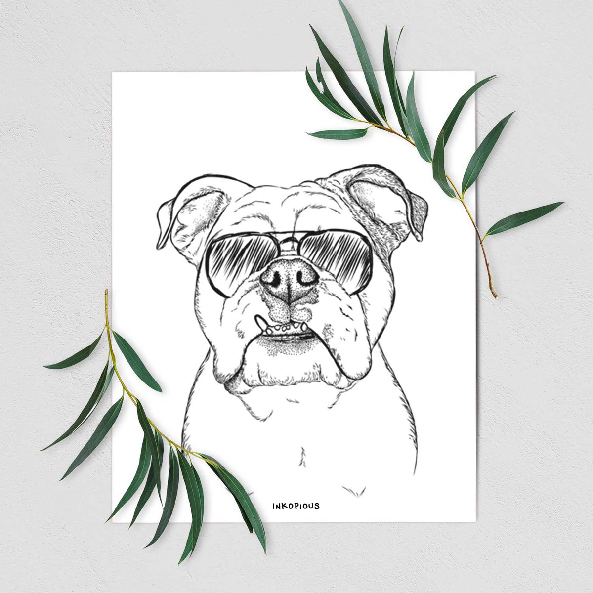 Dazy the English Bulldog Art Print