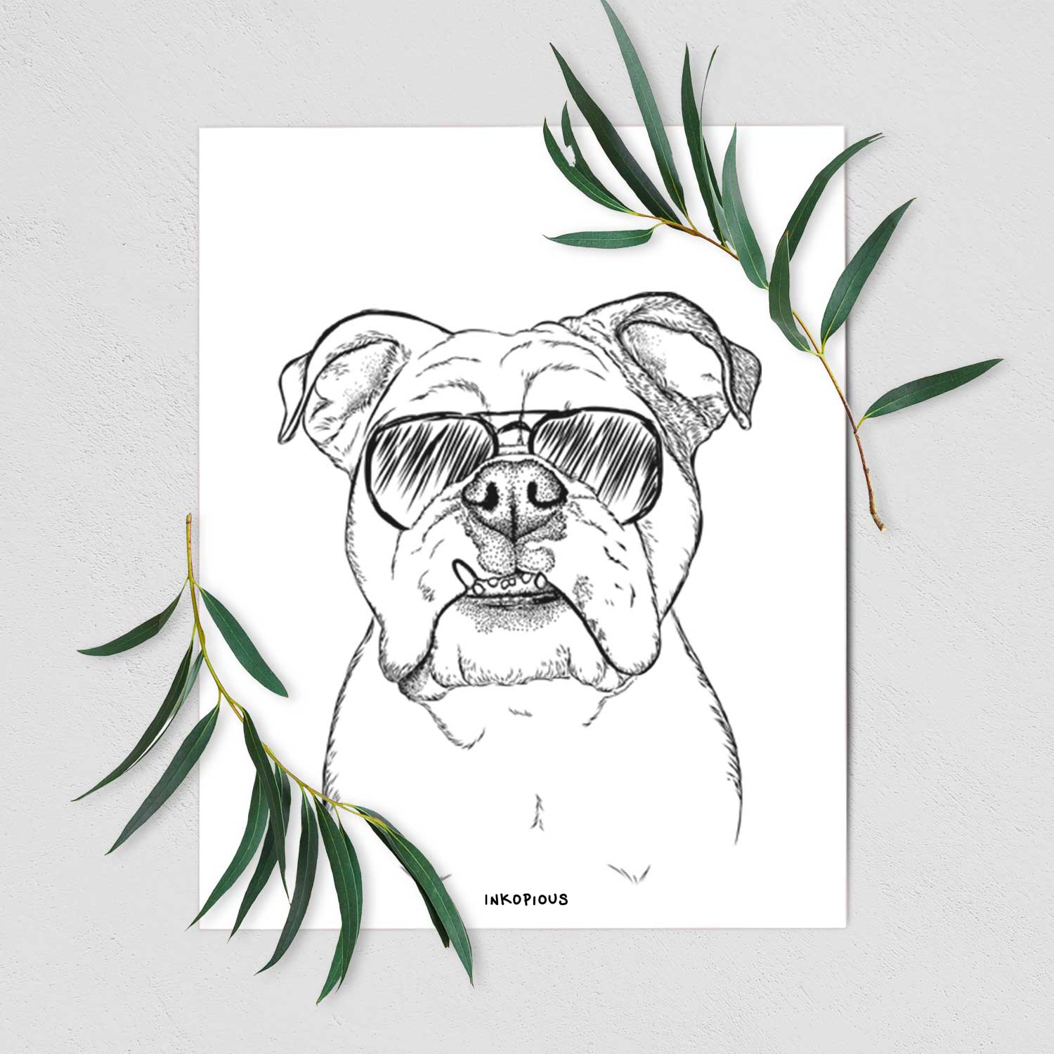 Dazy the English Bulldog Art Print