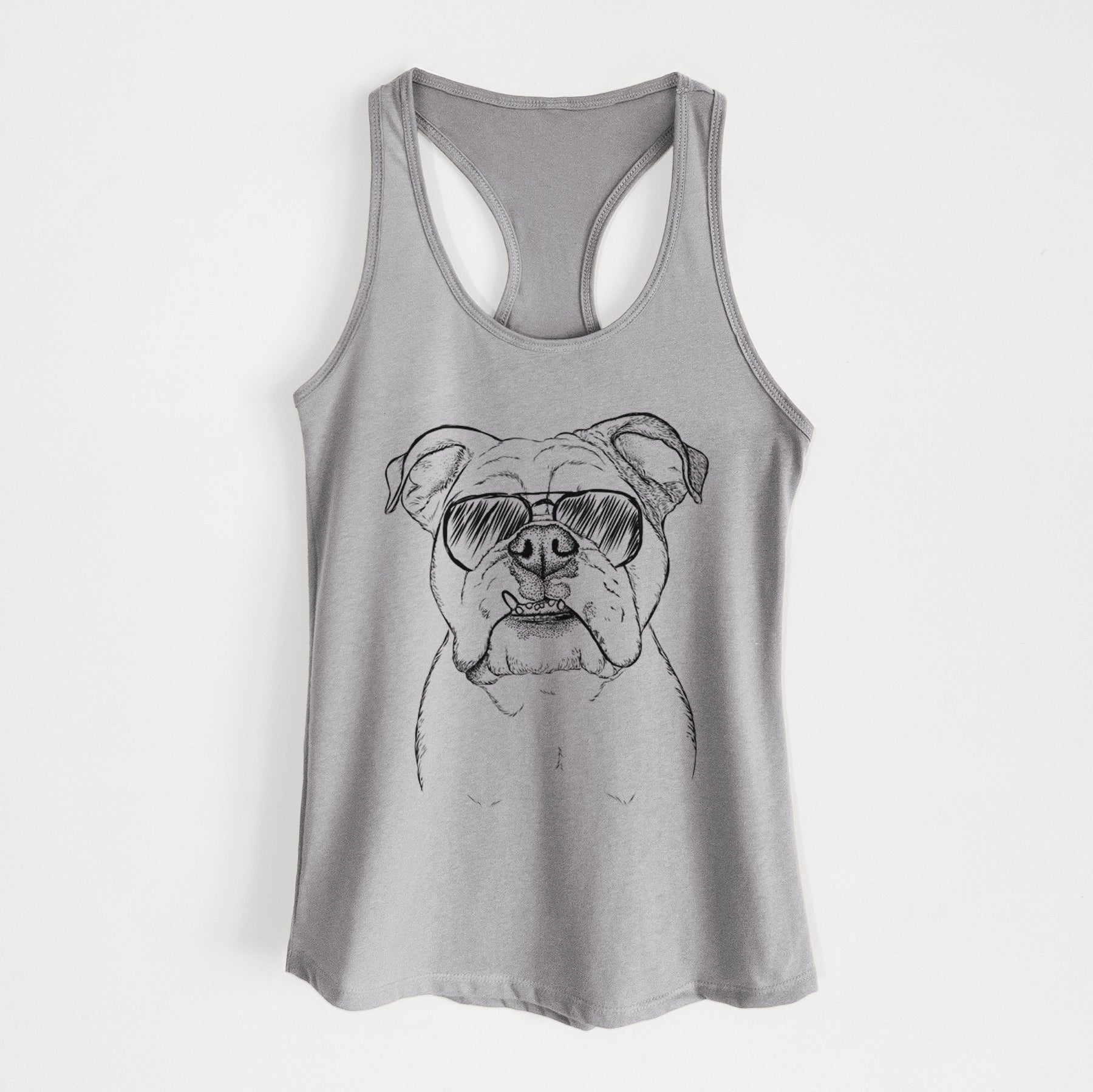 Dazy the English Bulldog - Women's Racerback Tanktop