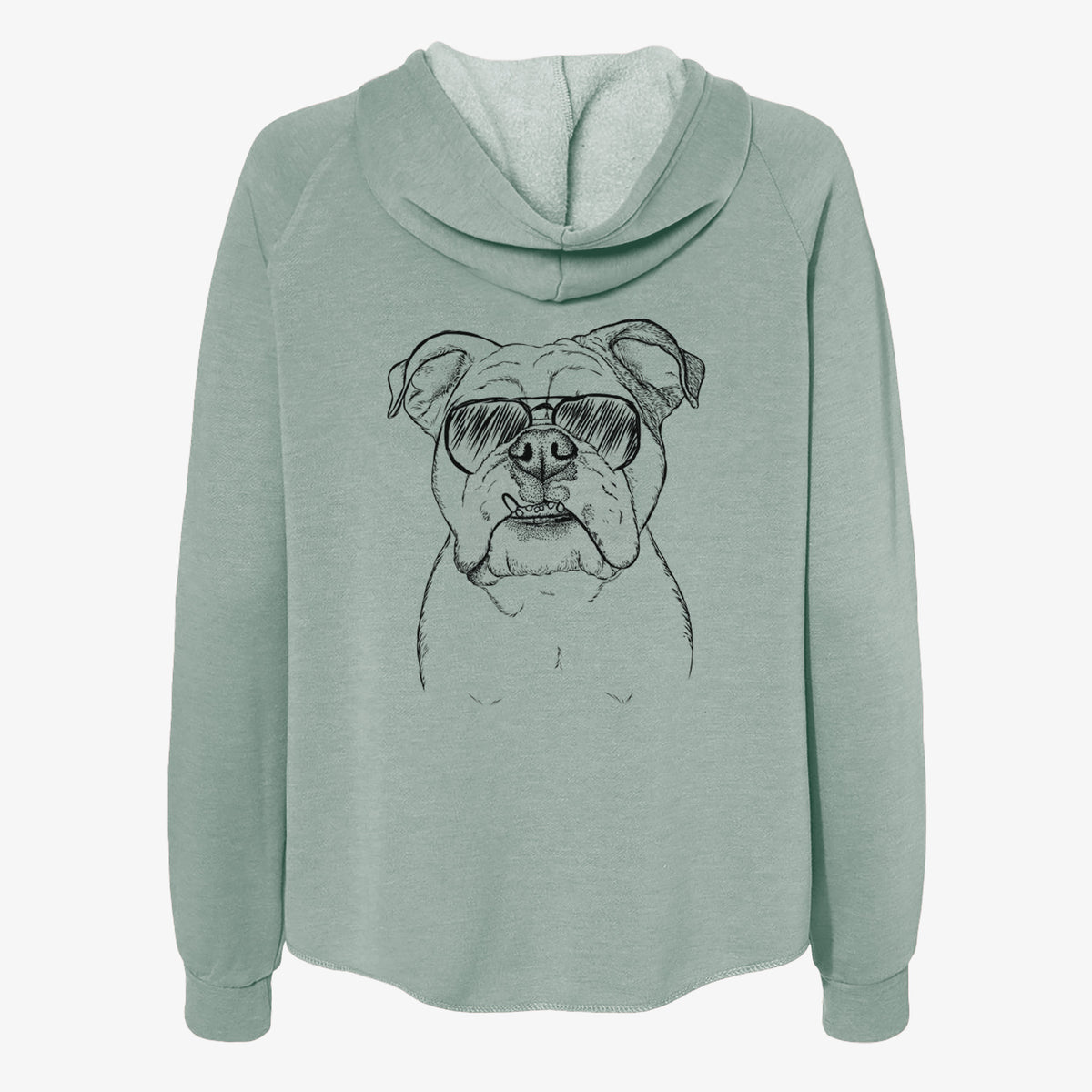 Dazy the English Bulldog - Women's Cali Wave Zip-Up Sweatshirt