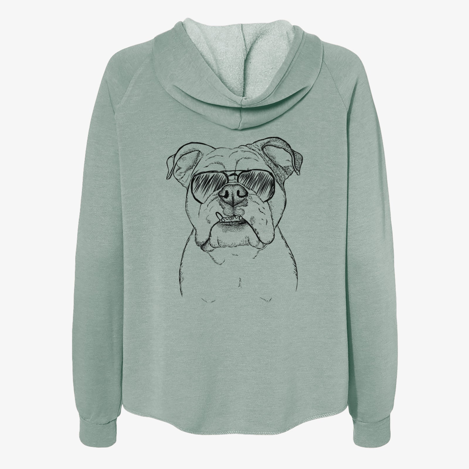 Dazy the English Bulldog - Women's Cali Wave Zip-Up Sweatshirt