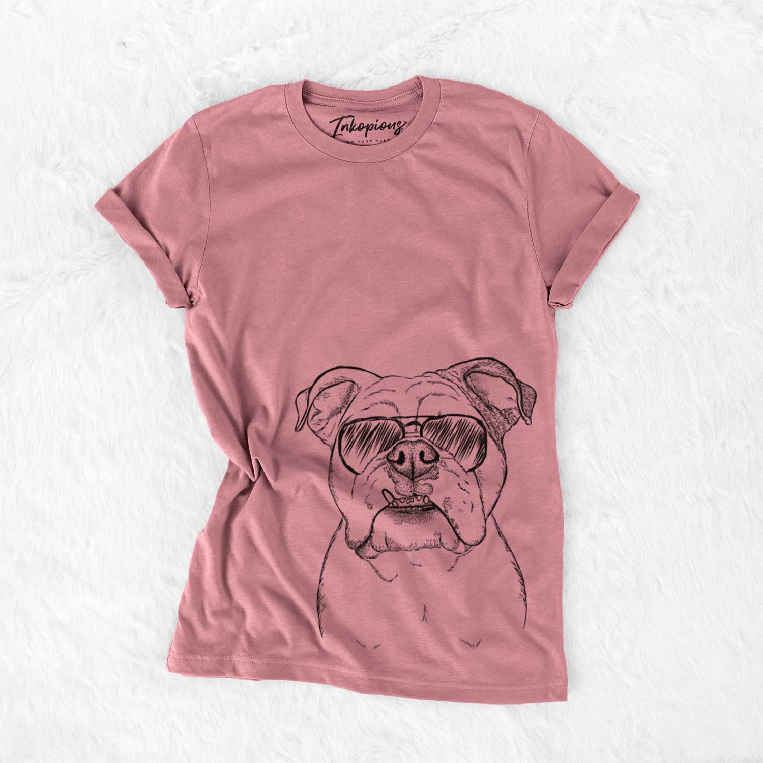 Aviator Dazy the English Bulldog - Unisex Crewneck