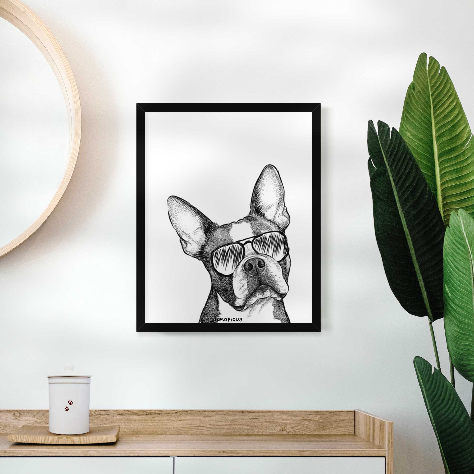 Dee Dee the Boston Terrier Art Print